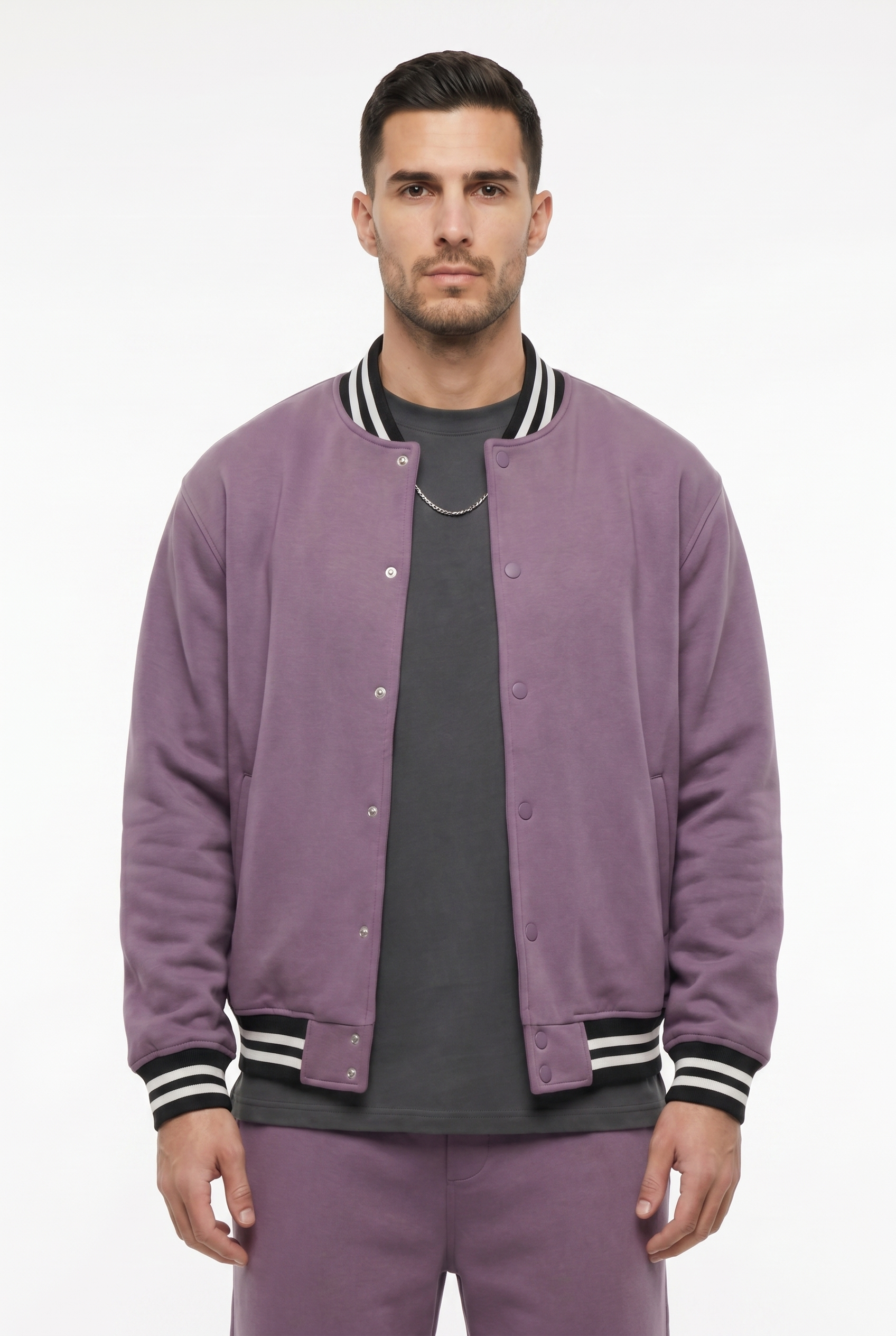 Men's Varsity Bomber Jacket & Joggers 2-Piece Set | Blackstone London