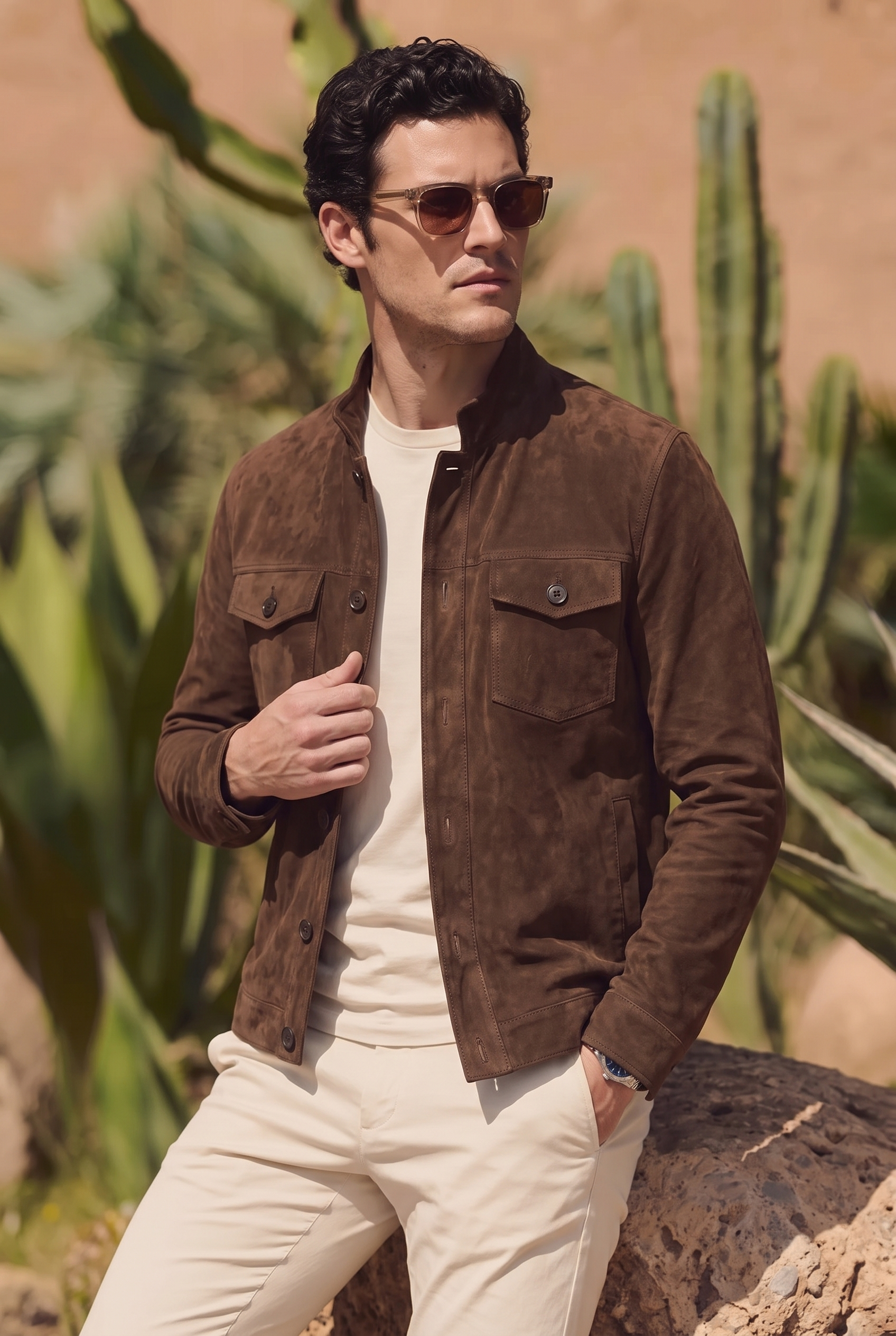 Dark Brown Suede
