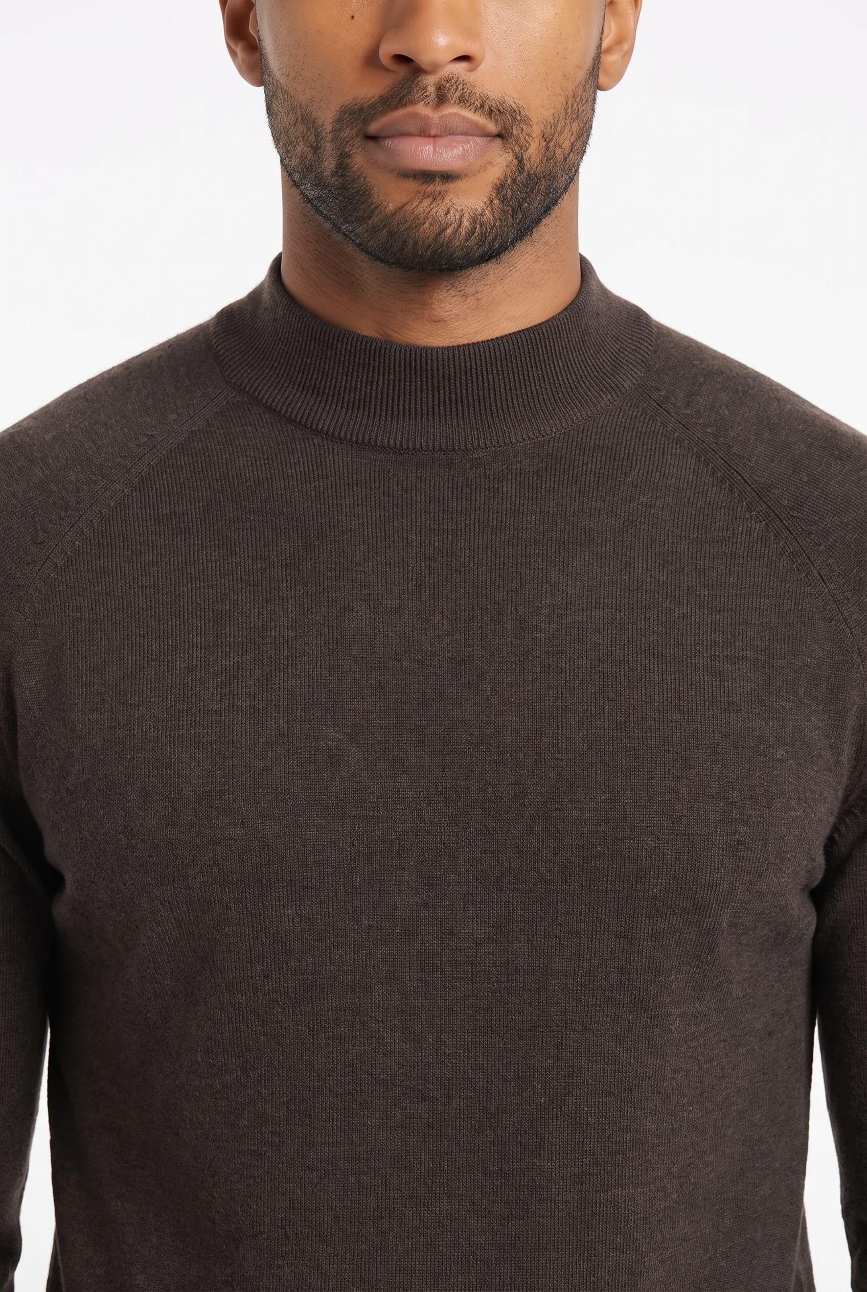 Men's Ultra Fine Cotton Mock Neck Jumper | Blackstone London