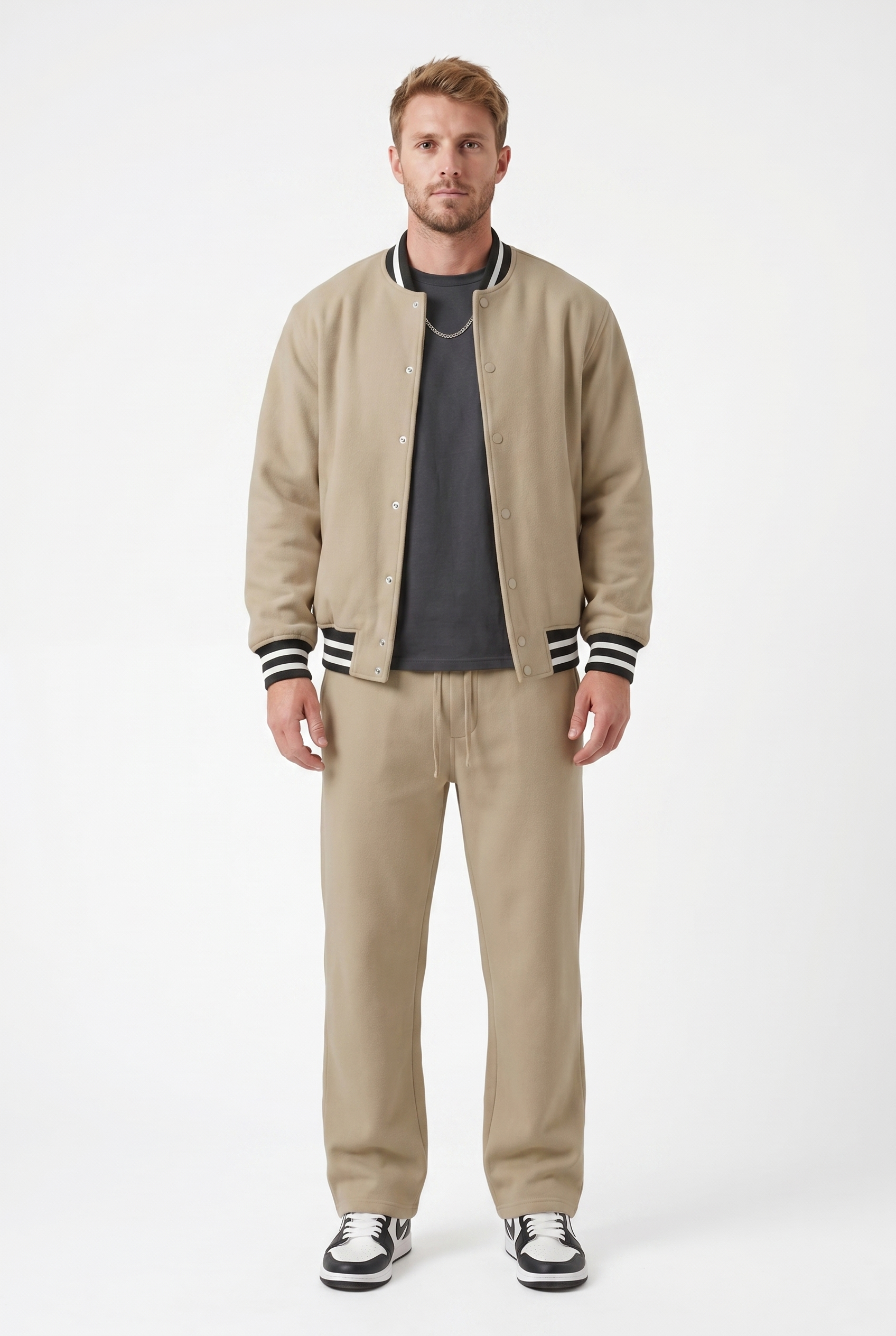 Men's Varsity Bomber Jacket & Joggers 2-Piece Set | Blackstone London