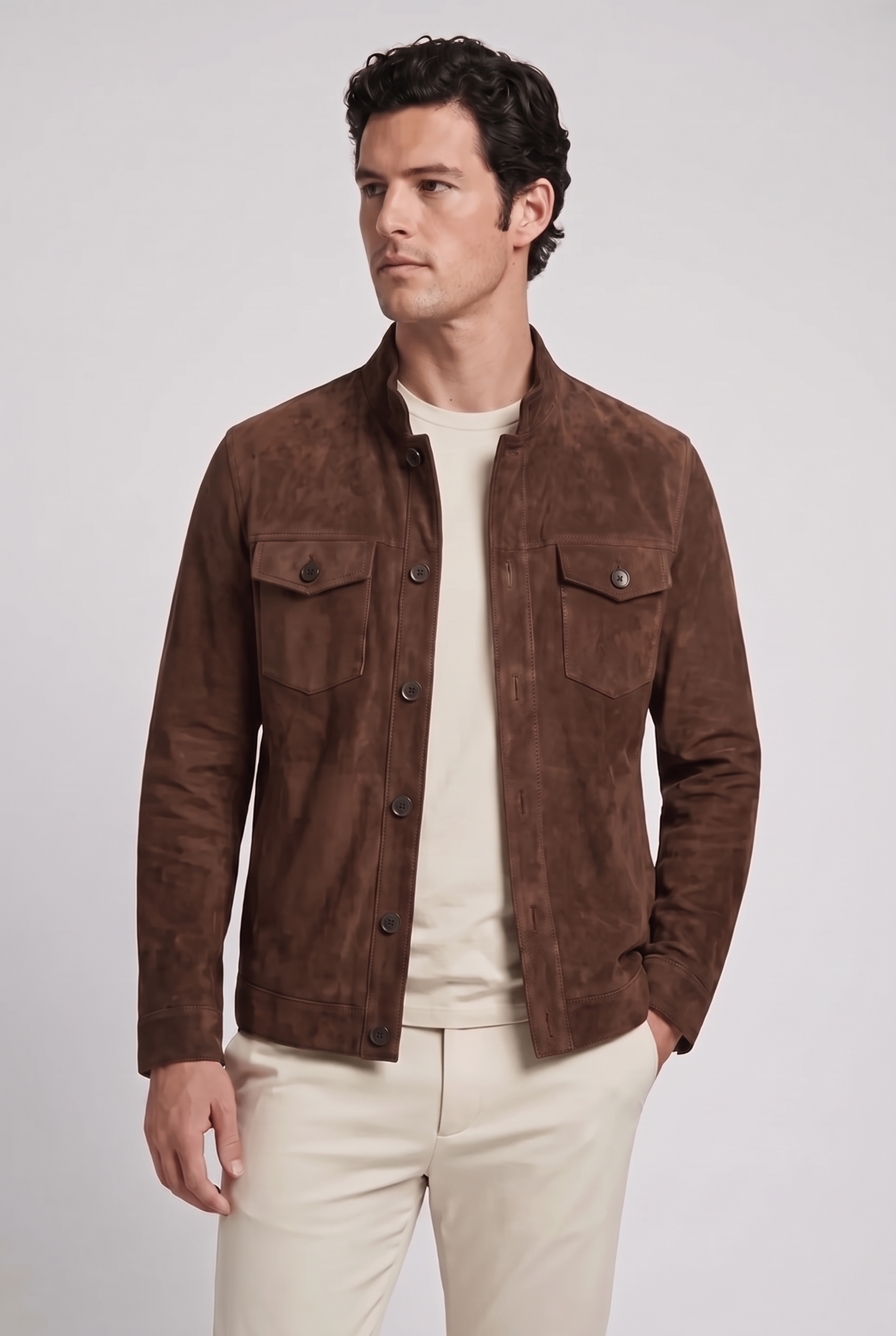Dark Brown Suede