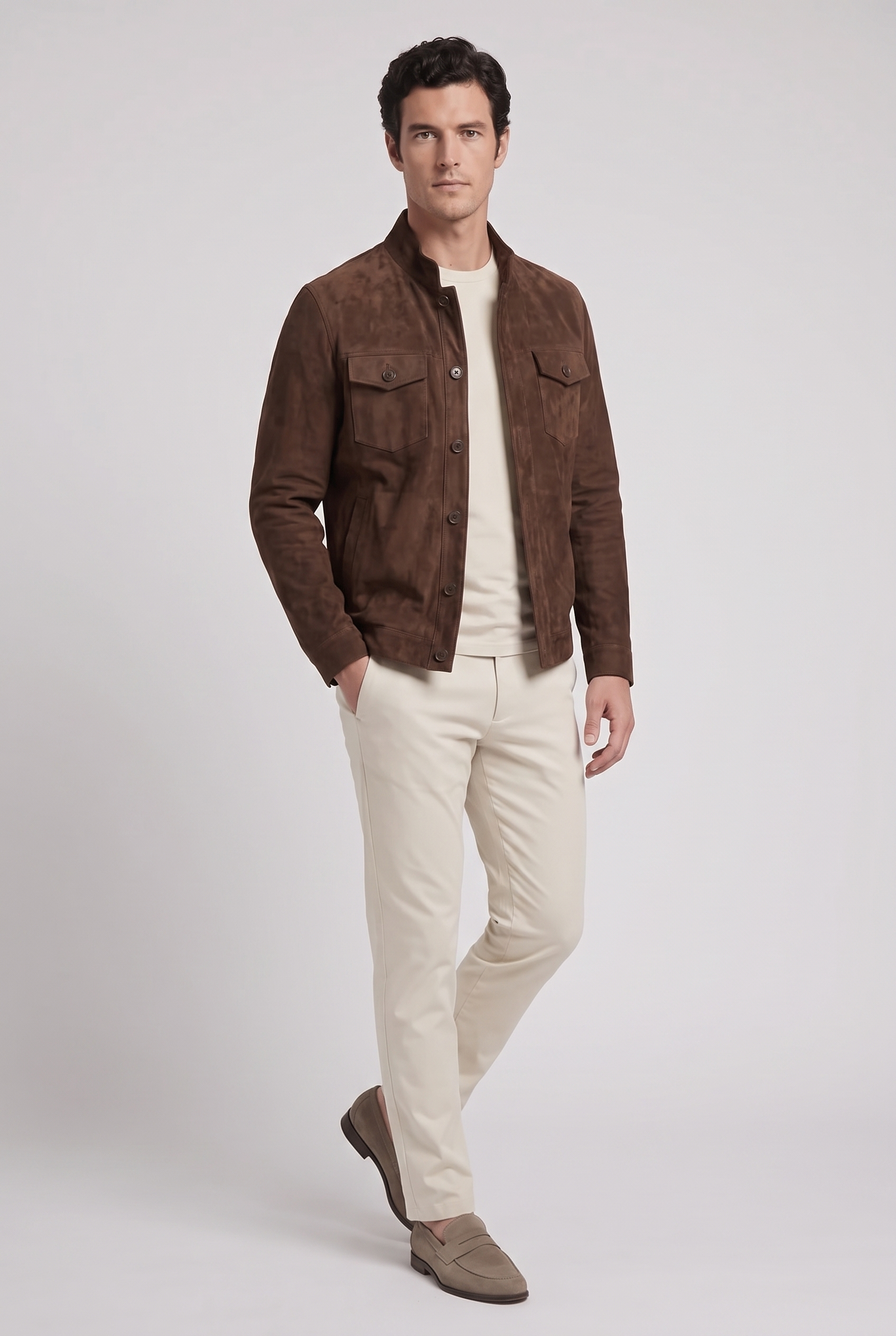 Dark Brown Suede
