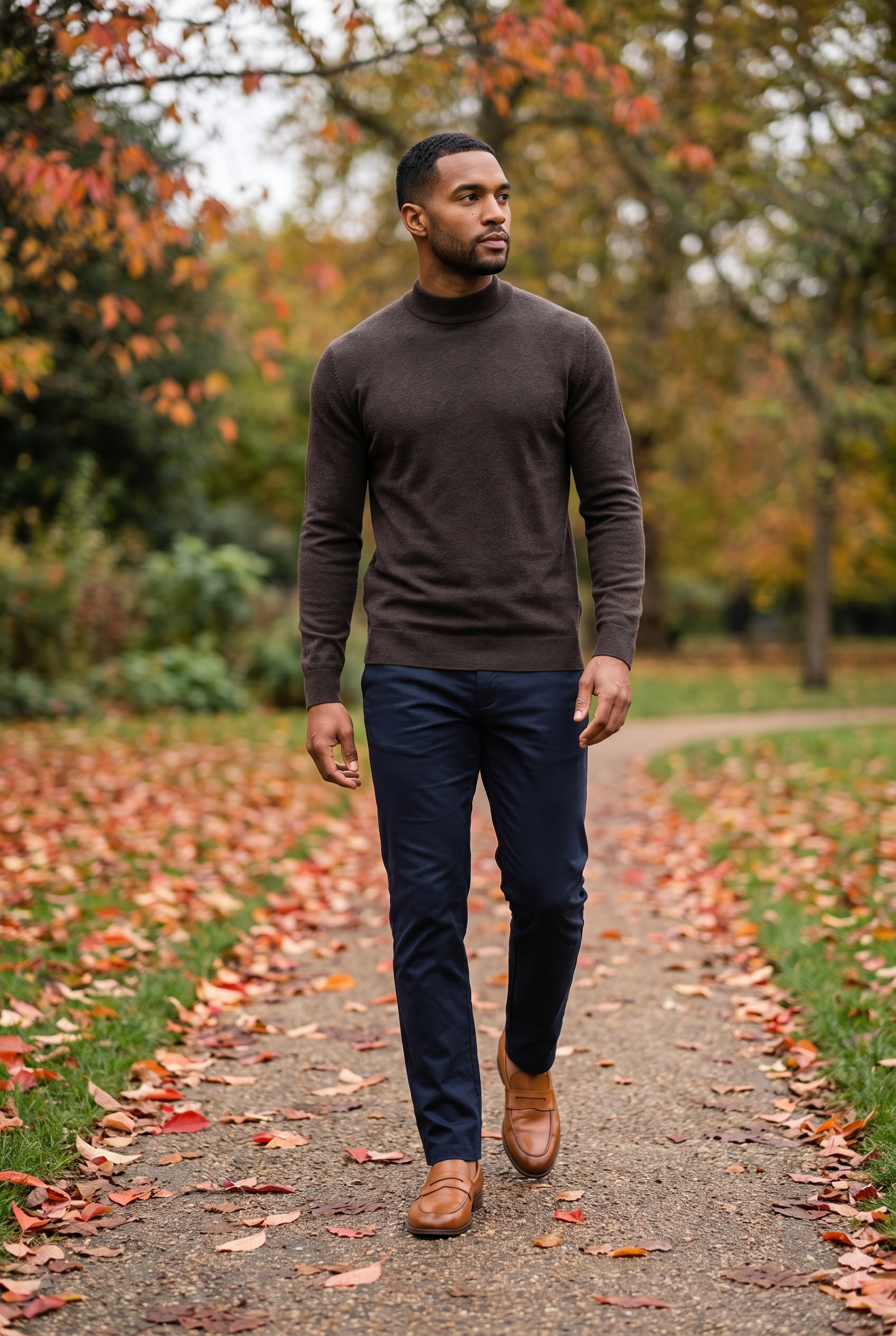 Men's Ultra Fine Cotton Mock Neck Jumper | Blackstone London