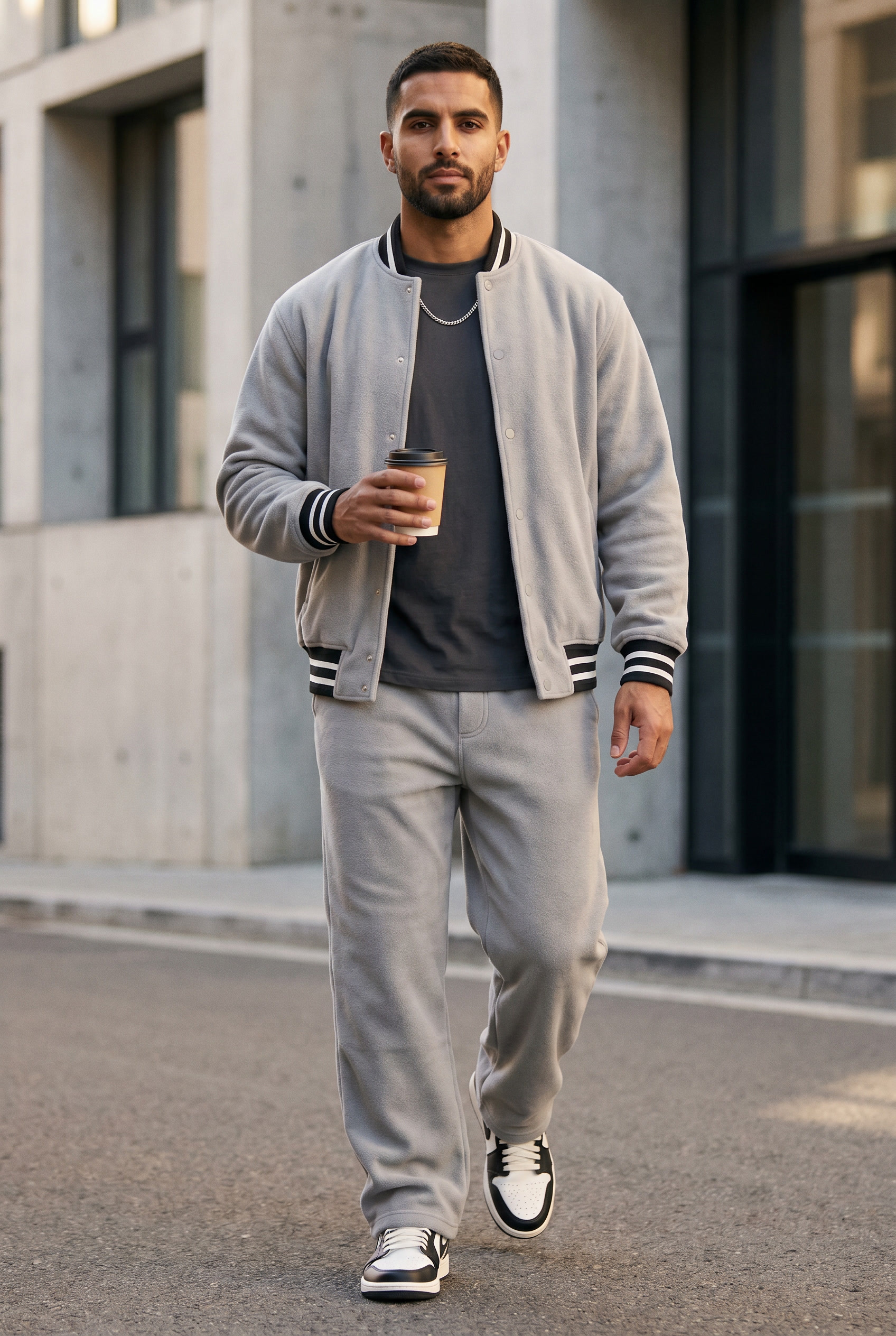 Men's Varsity Bomber Jacket & Joggers 2-Piece Set | Blackstone London