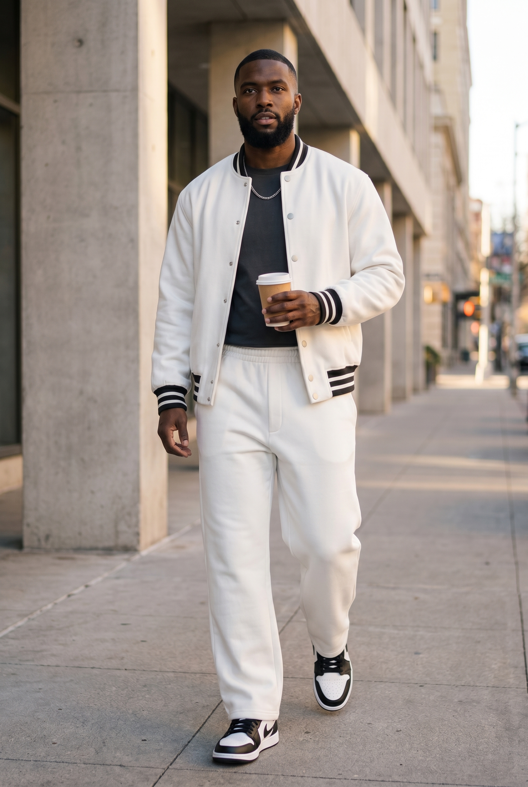 Men's Varsity Bomber Jacket & Joggers 2-Piece Set | Blackstone London