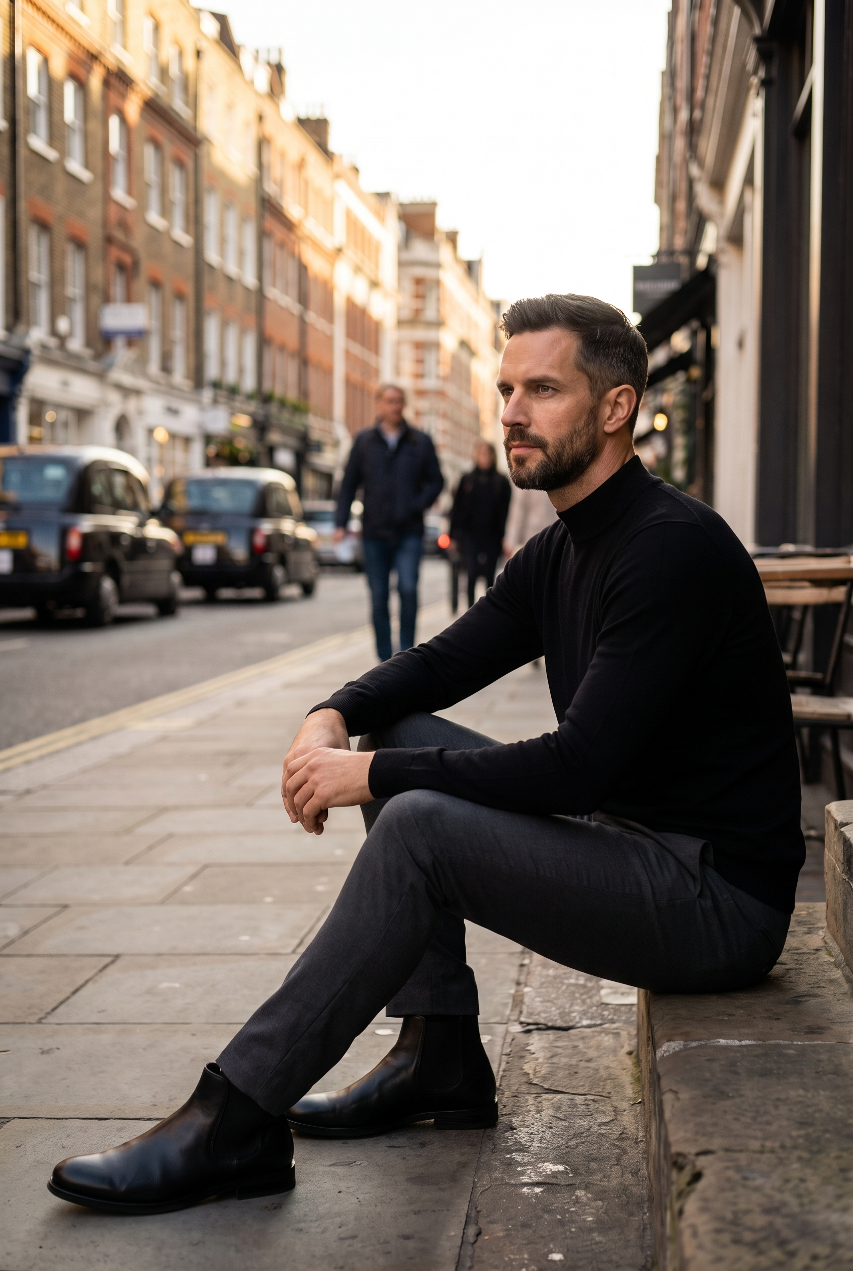 Men's Ultra Fine Cotton Mock Neck Jumper | Blackstone London
