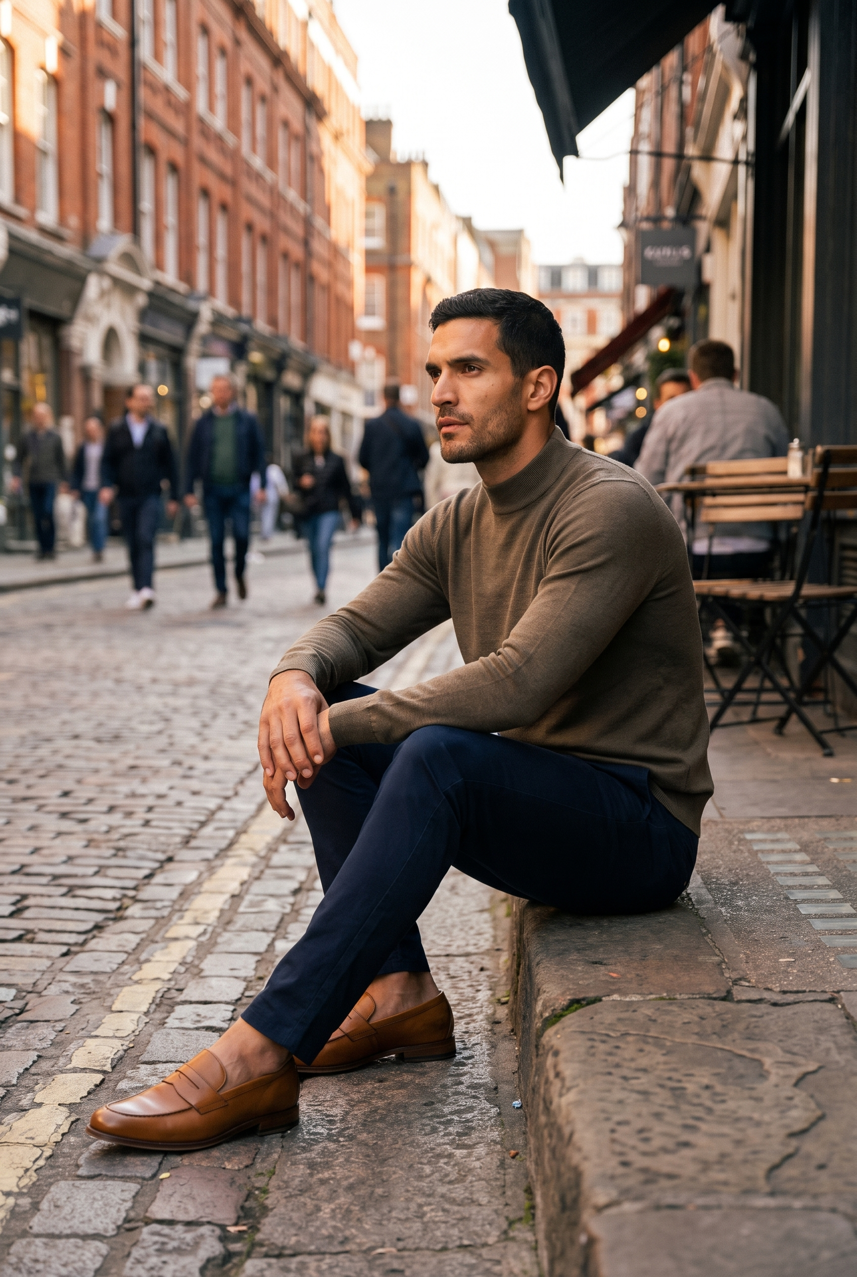 Men's Ultra Fine Cotton Mock Neck Jumper | Blackstone London
