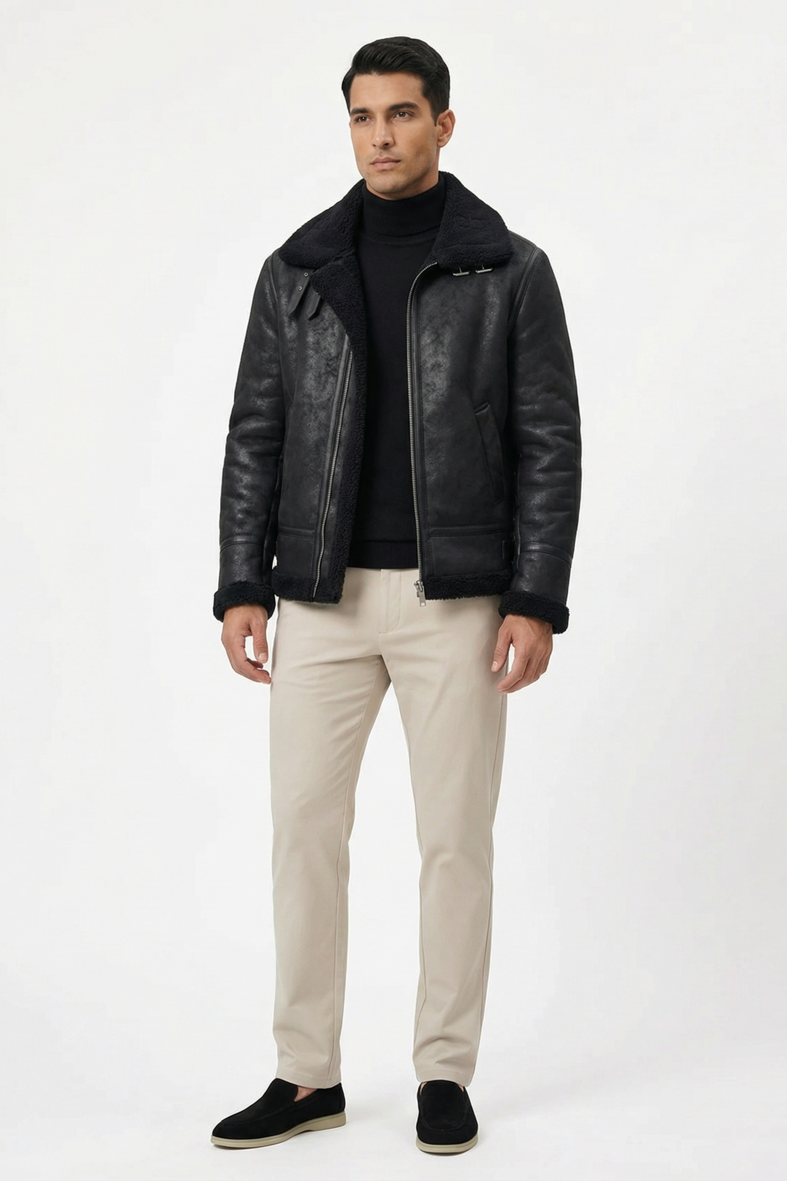 THE STAFFORD MENS LEATHER JACKET