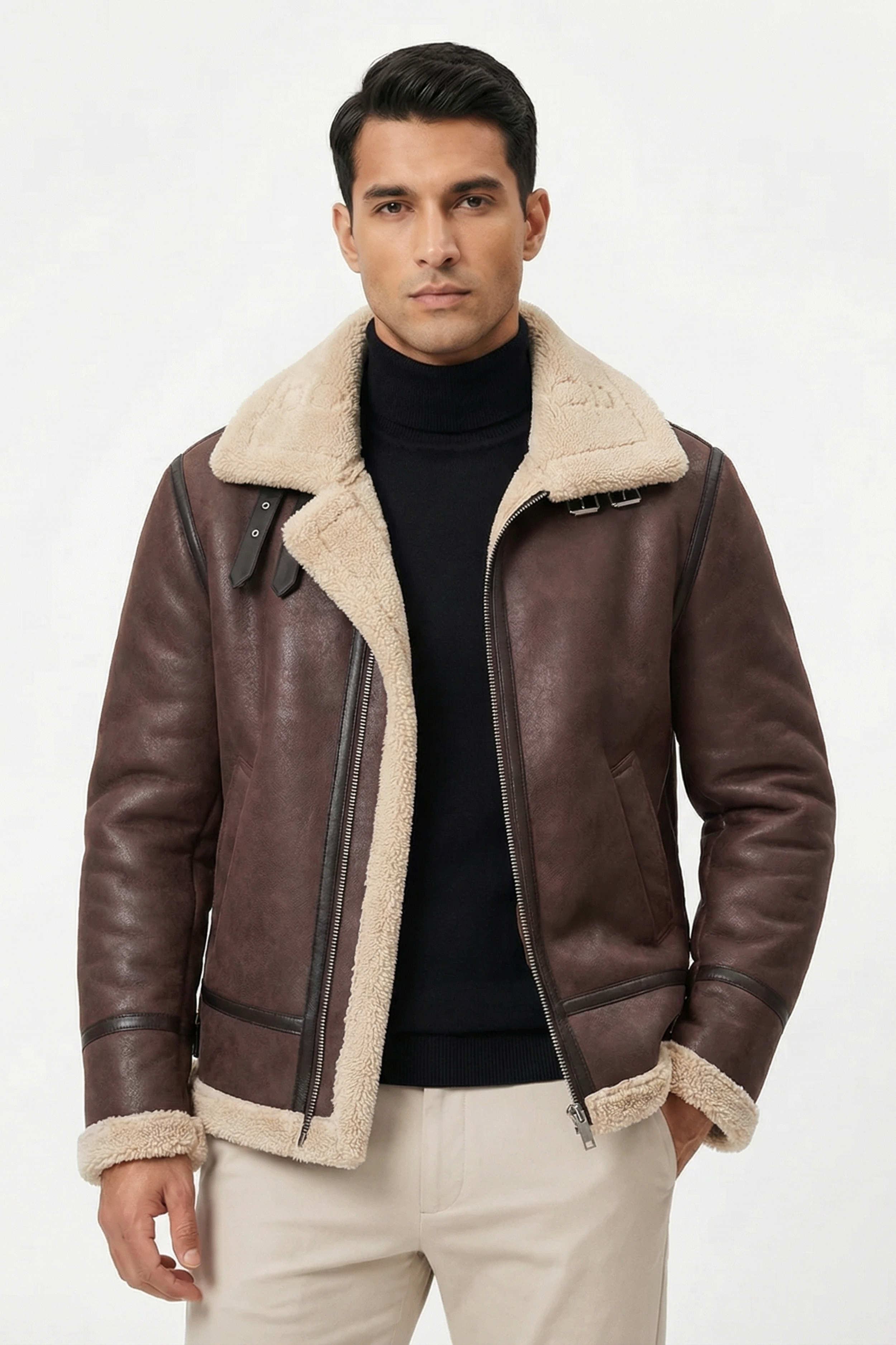 THE STAFFORD MENS LEATHER JACKET