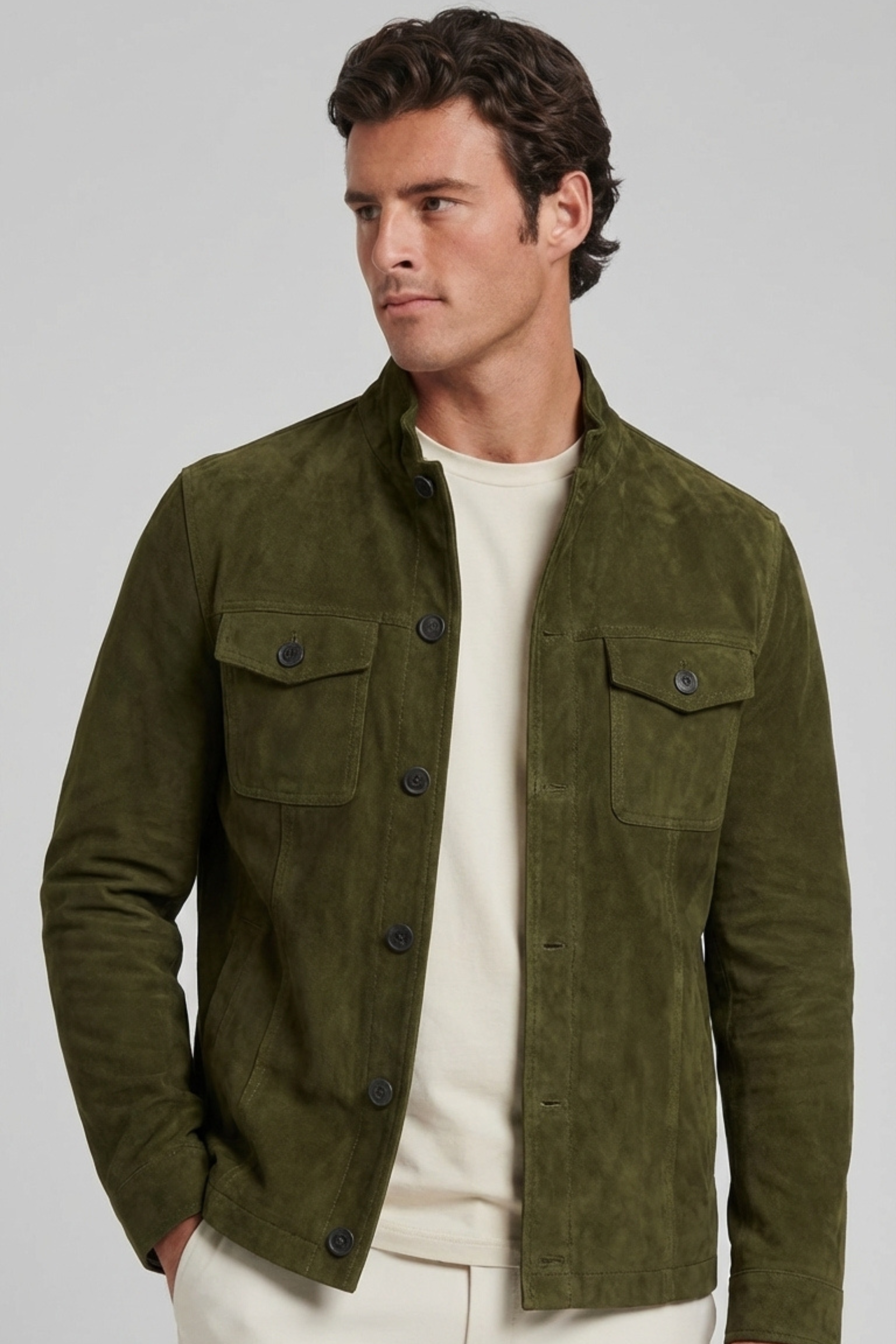 THE BRIXTON MENS SUEDE TRUCKER JACKET