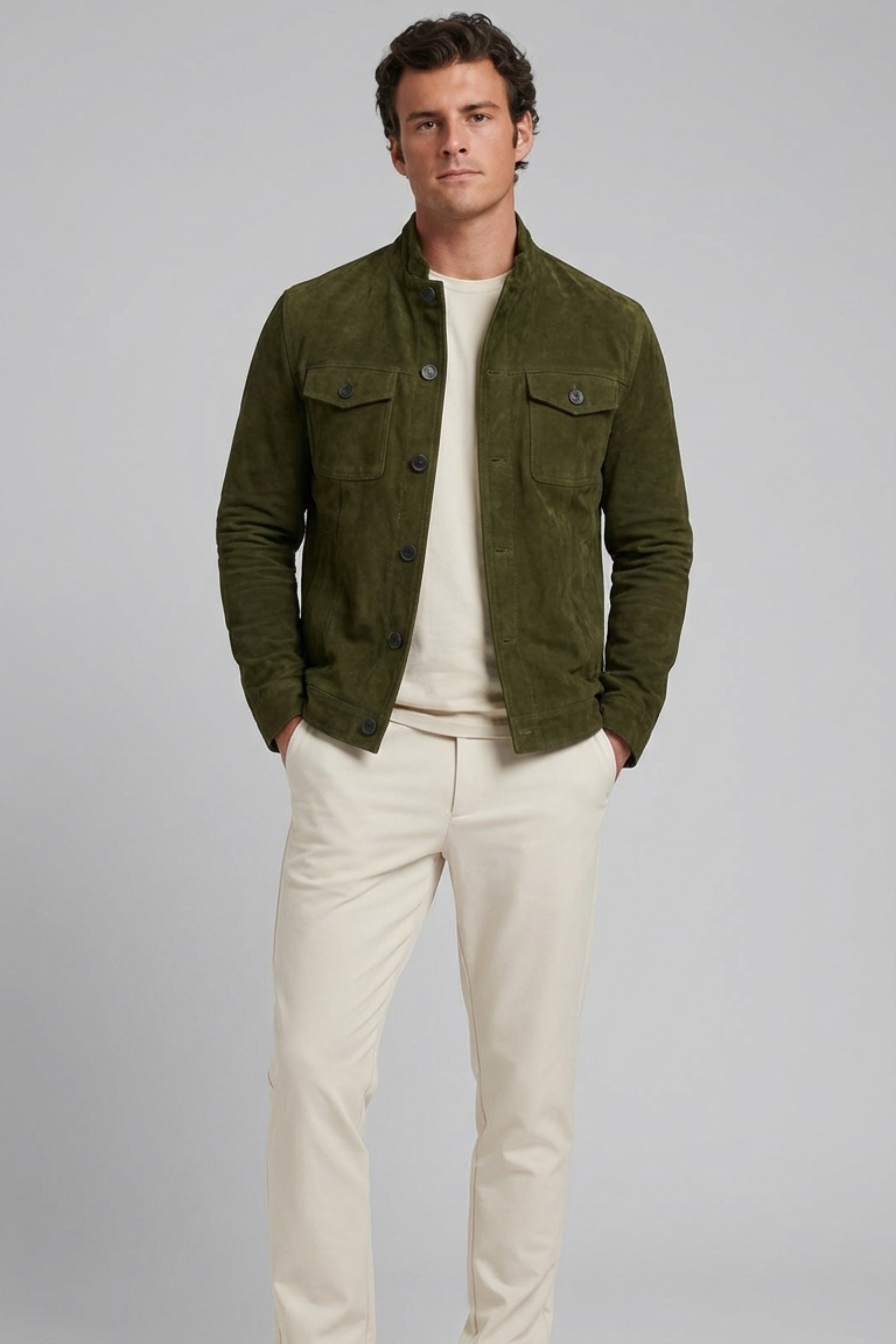 THE BRIXTON MENS SUEDE TRUCKER JACKET