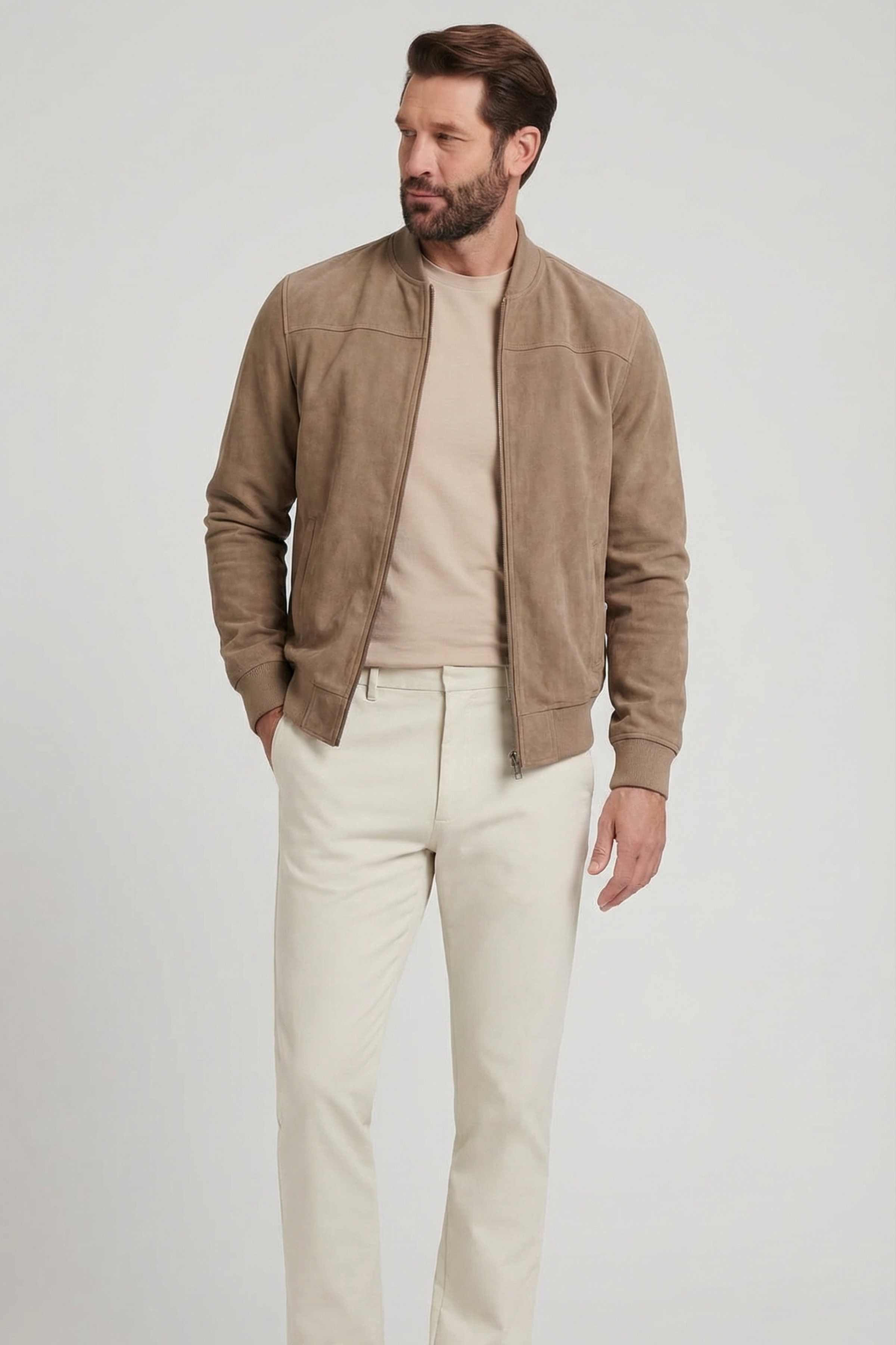 THE ASHFORD MENS SUEDE BOMBER JACKET