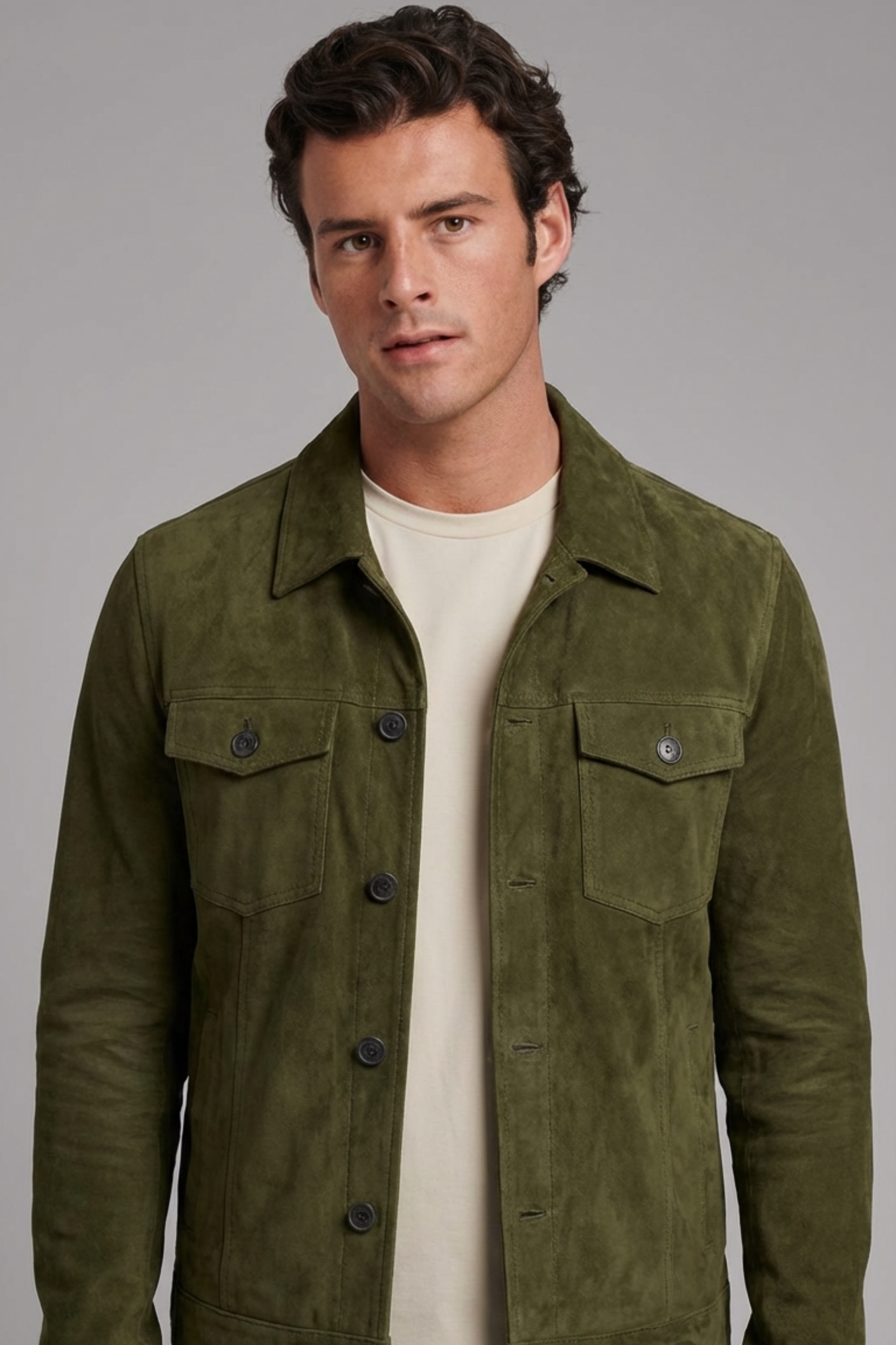 Men's Suede Trucker Jacket | Blackstone London