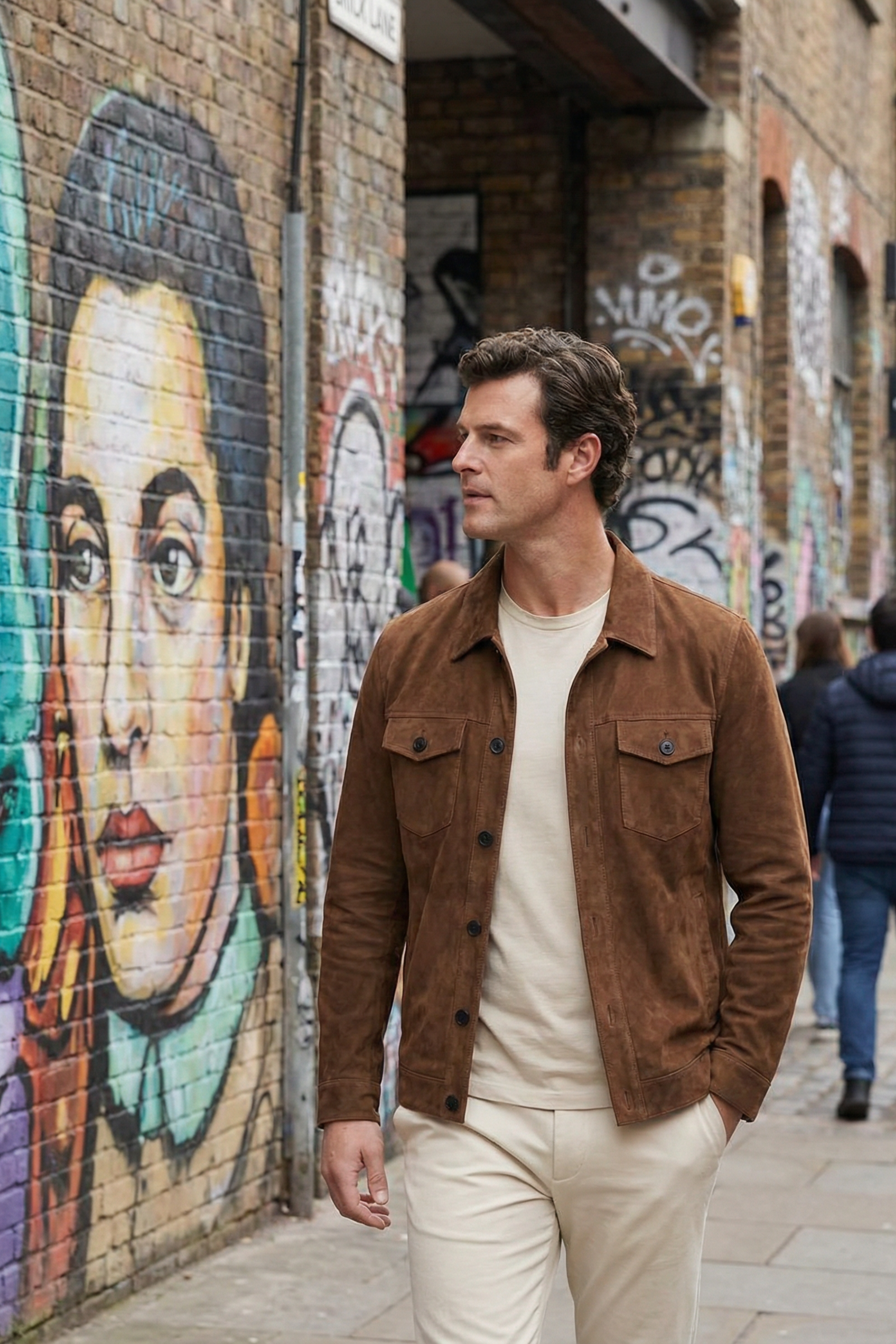 Men's Suede Trucker Jacket | Blackstone London