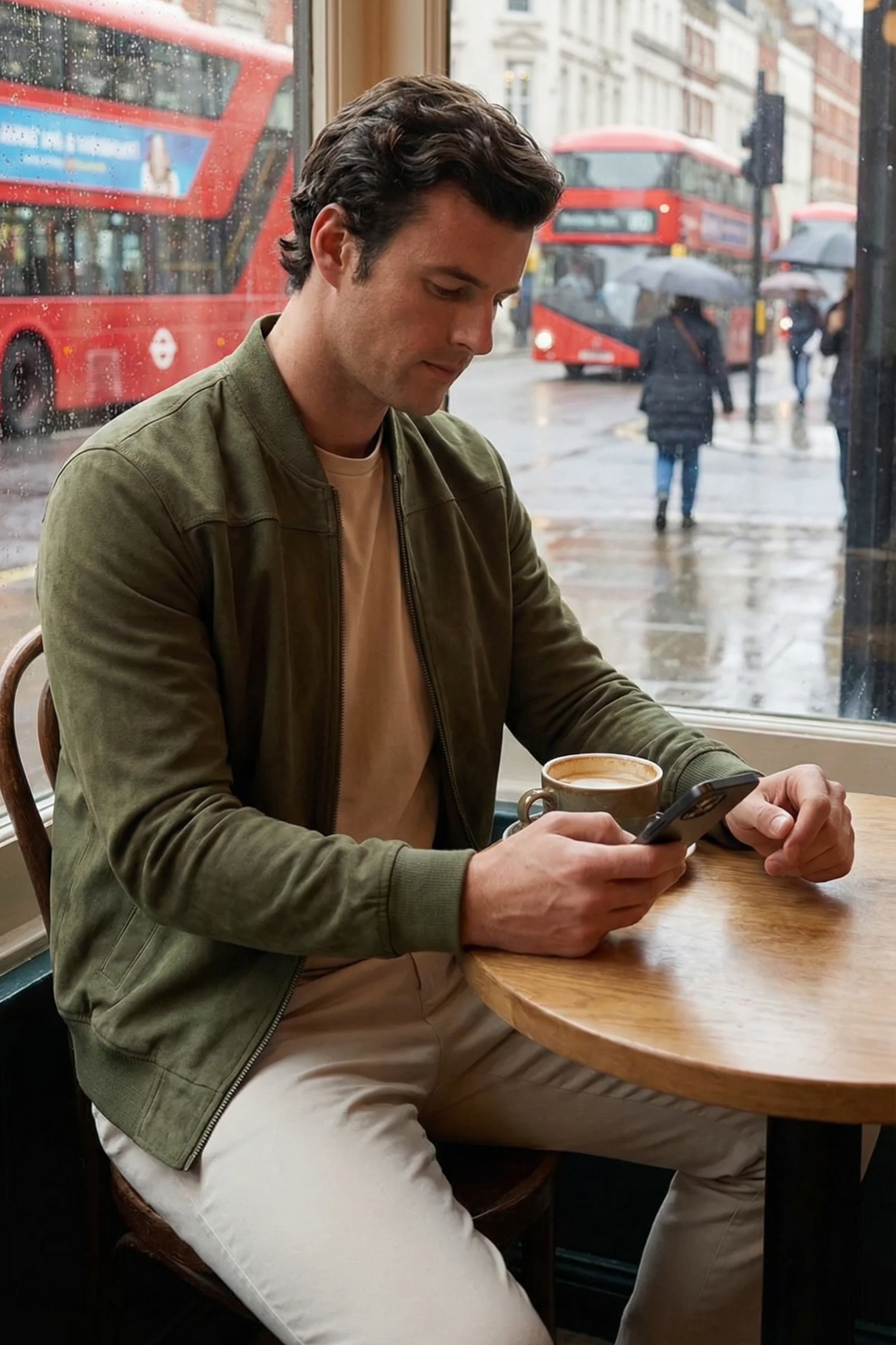 THE ASHFORD MENS SUEDE BOMBER JACKET