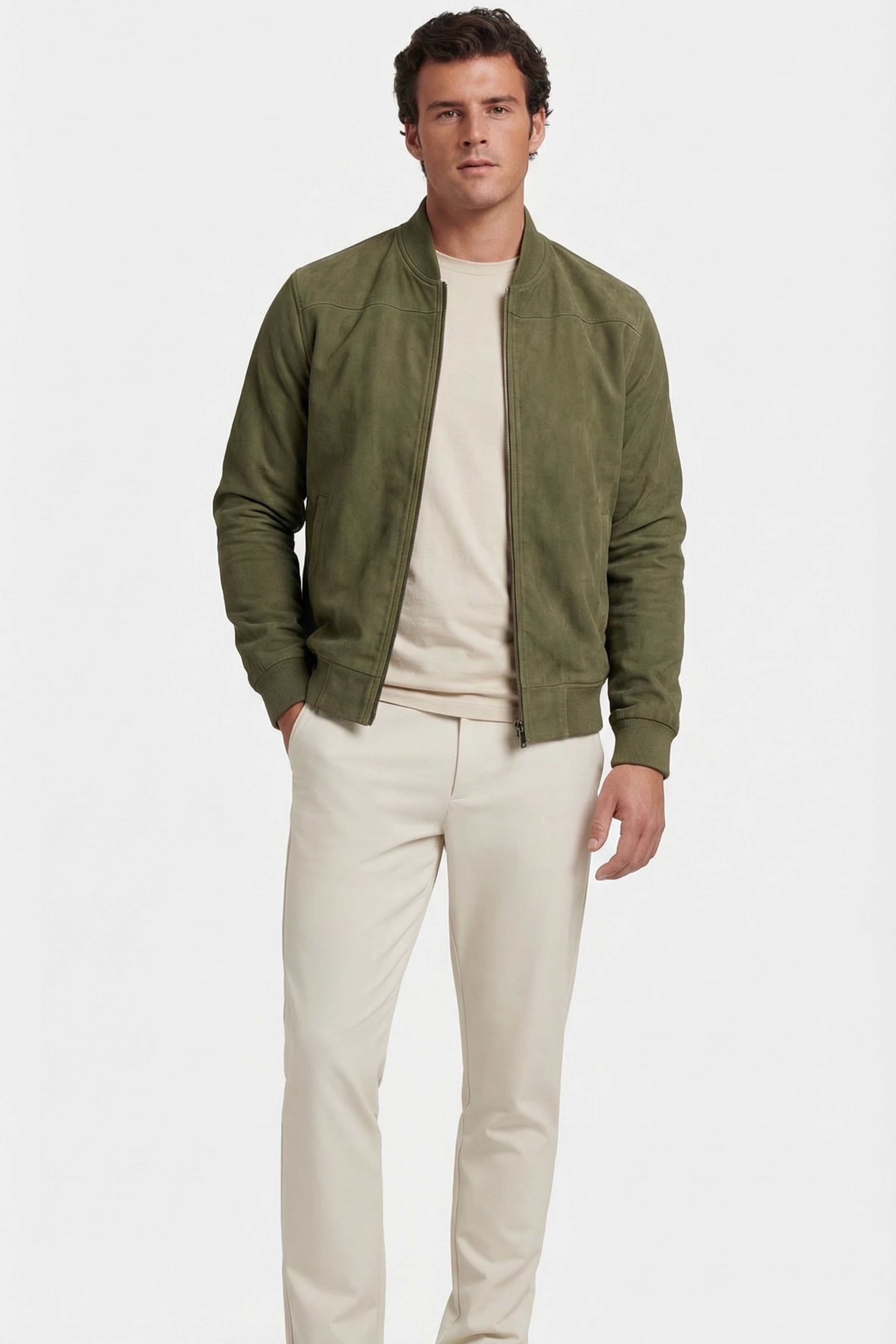 THE ASHFORD MENS SUEDE BOMBER JACKET
