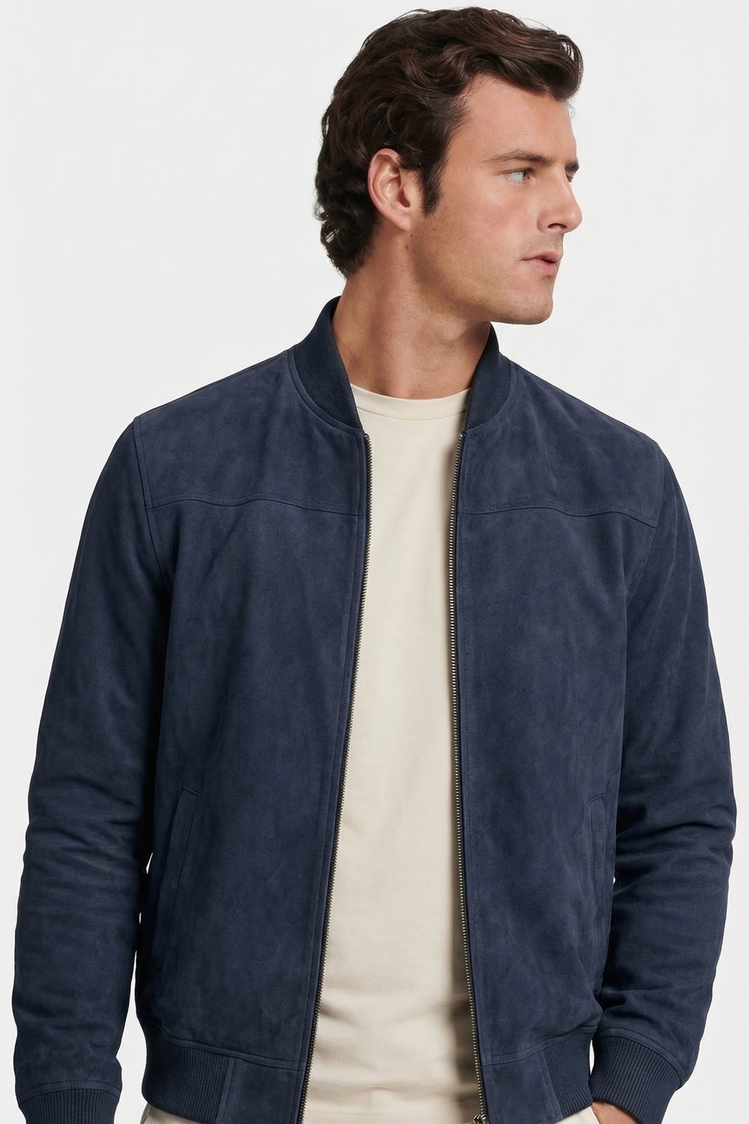 THE ASHFORD MENS SUEDE BOMBER JACKET