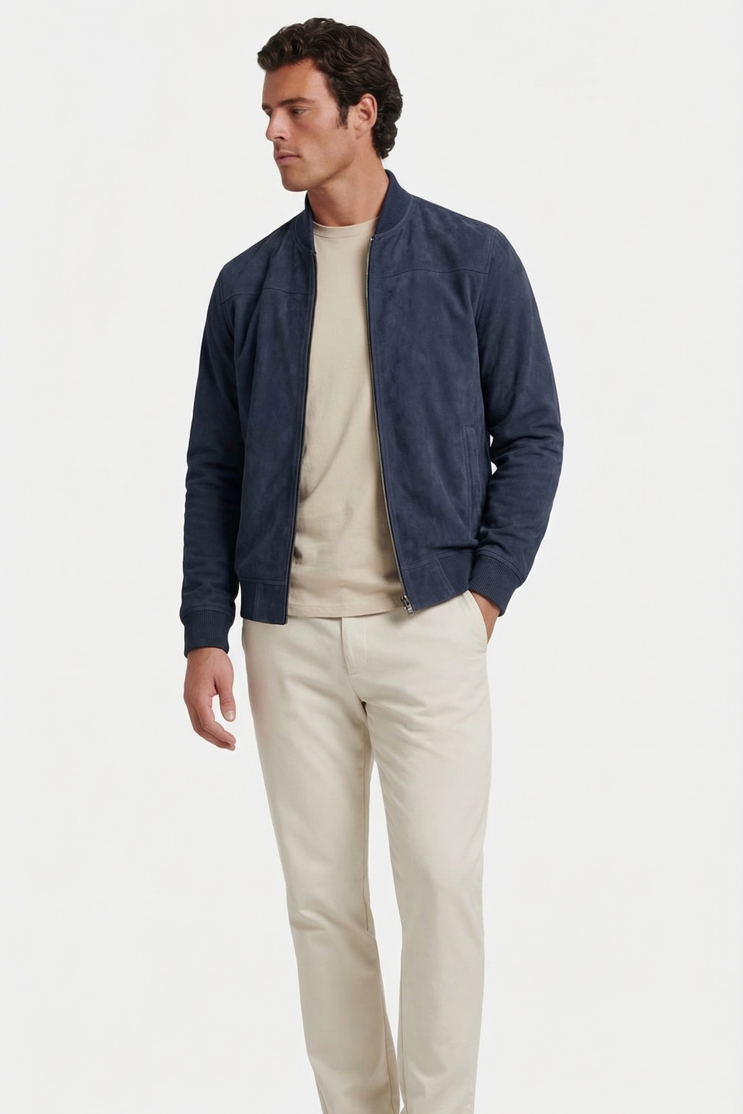 THE ASHFORD MENS SUEDE BOMBER JACKET