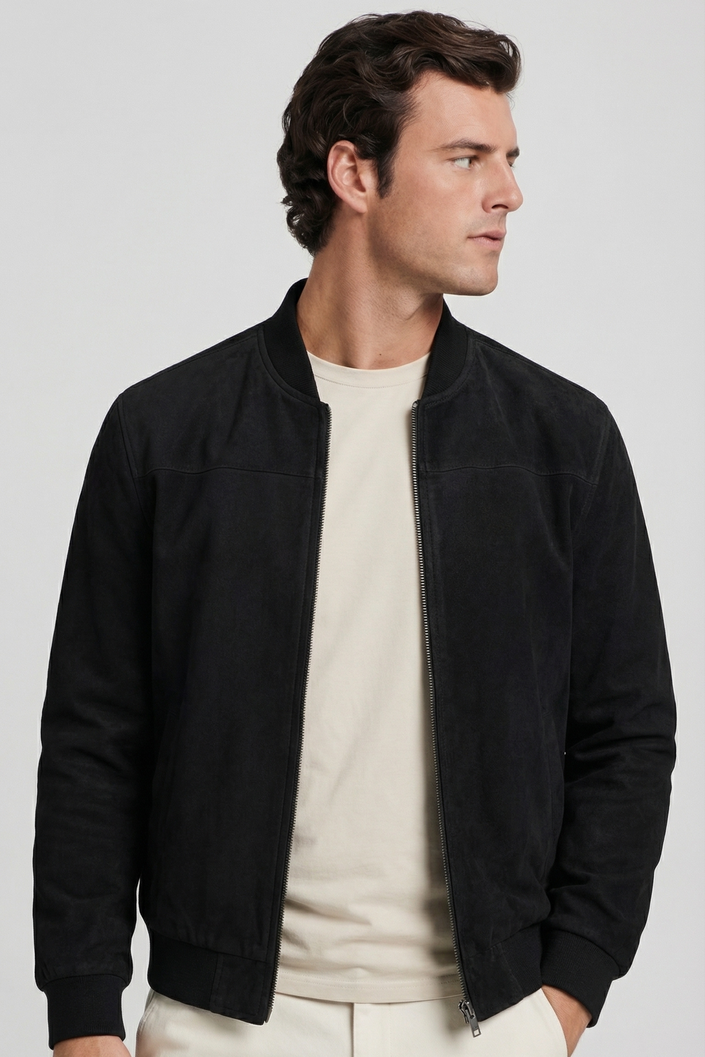 THE ASHFORD MENS SUEDE BOMBER JACKET