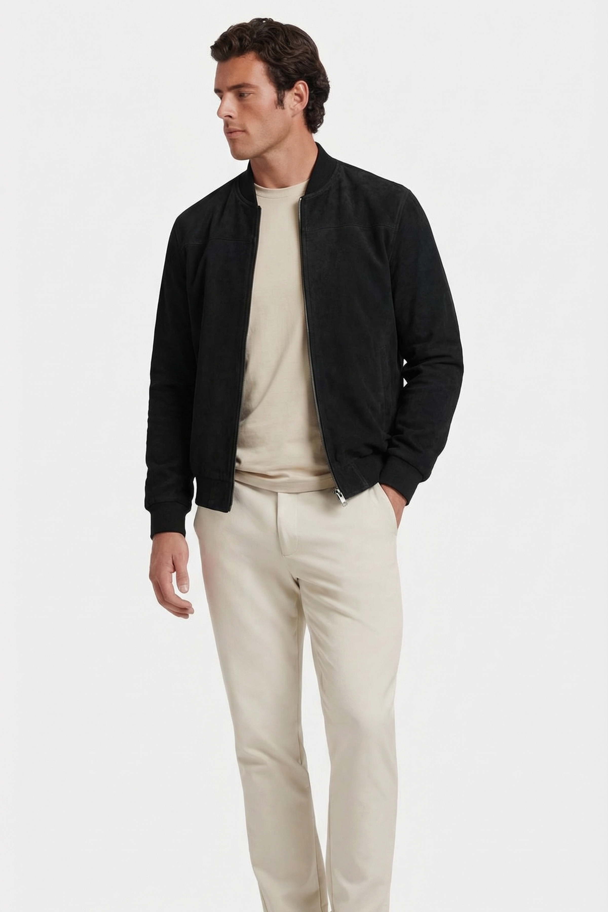 THE ASHFORD MENS SUEDE BOMBER JACKET