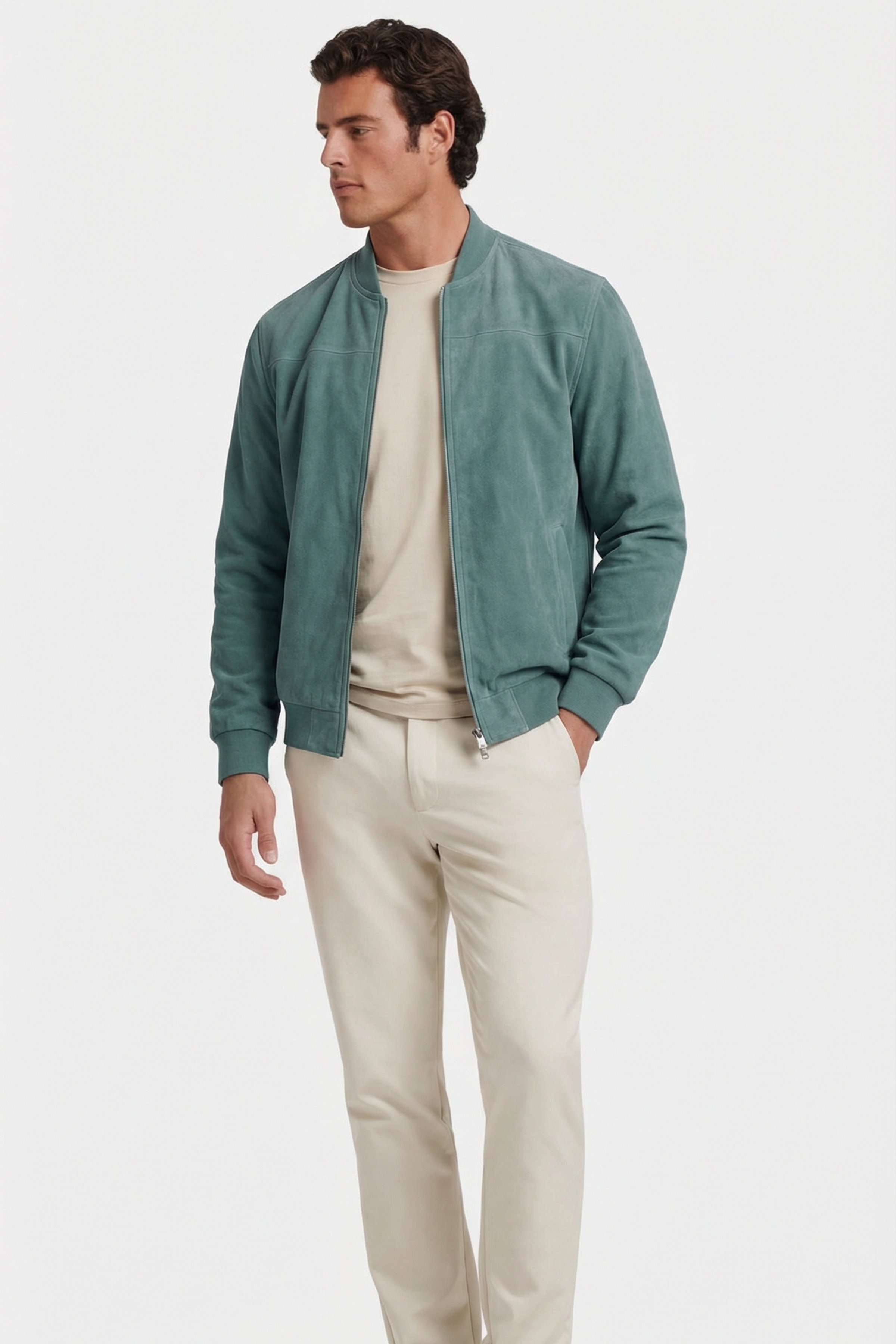 THE ASHFORD MENS SUEDE BOMBER JACKET