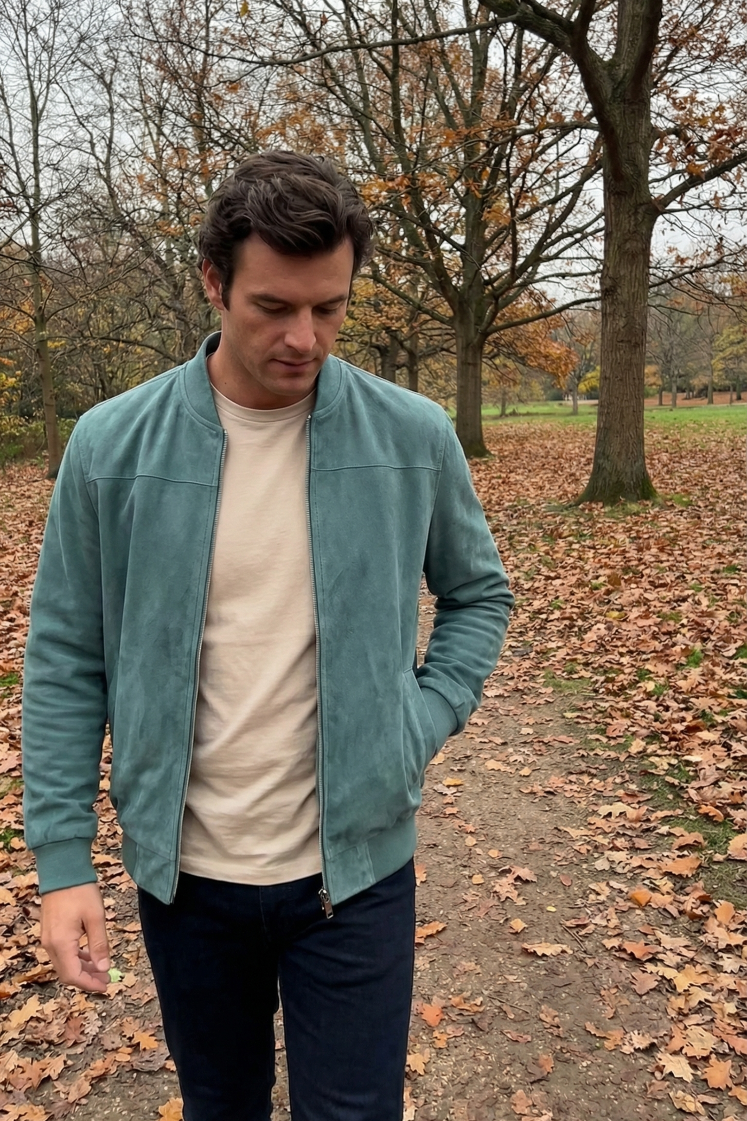 THE ASHFORD MENS SUEDE BOMBER JACKET