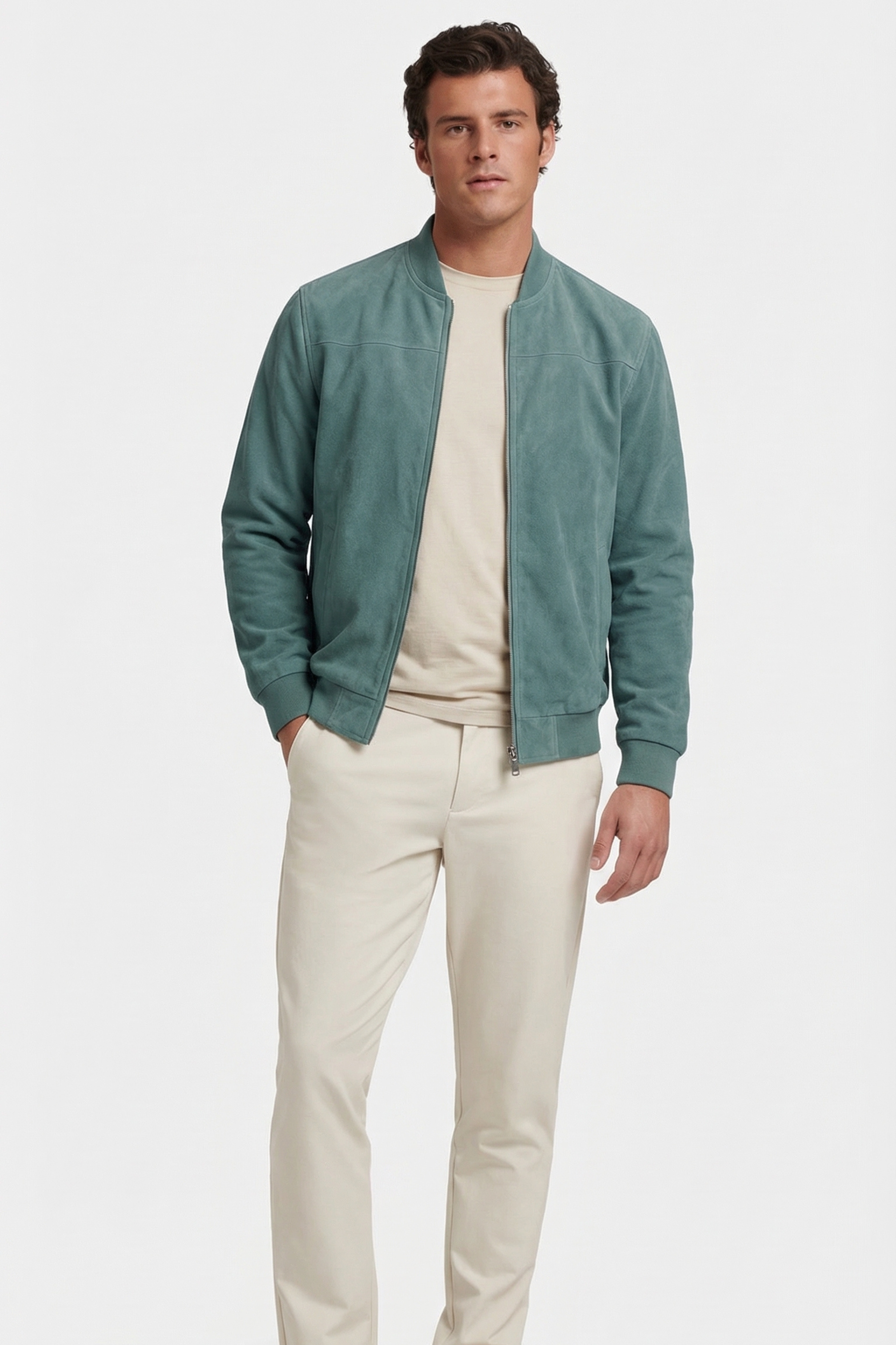 THE ASHFORD MENS SUEDE BOMBER JACKET