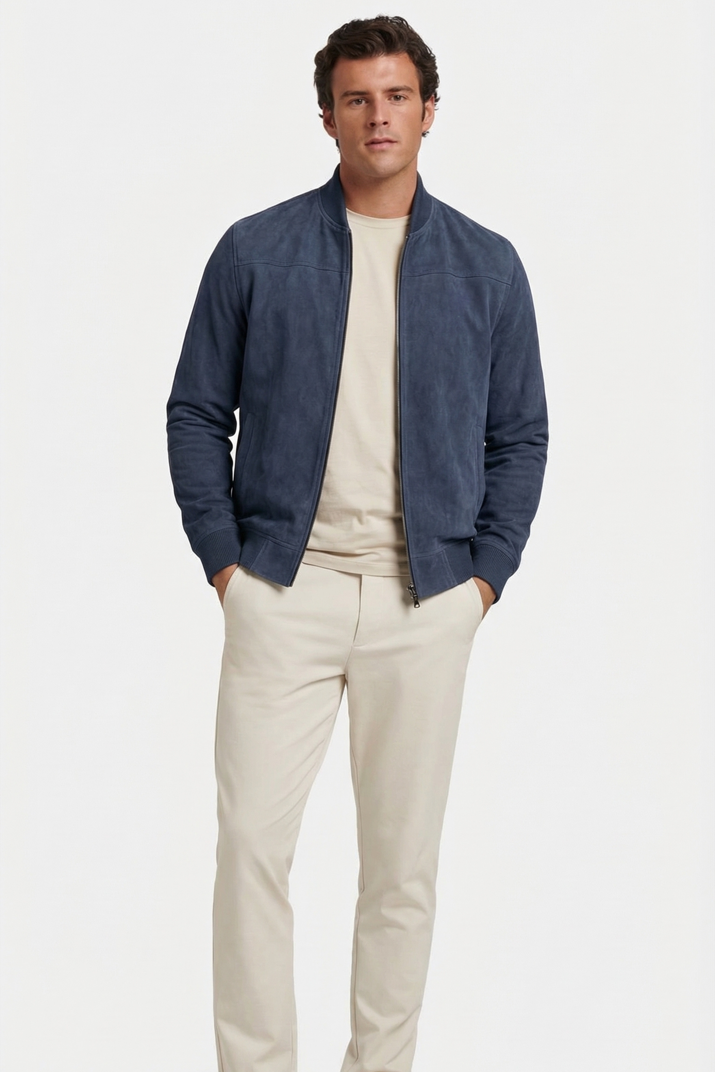 THE ASHFORD MENS SUEDE BOMBER JACKET