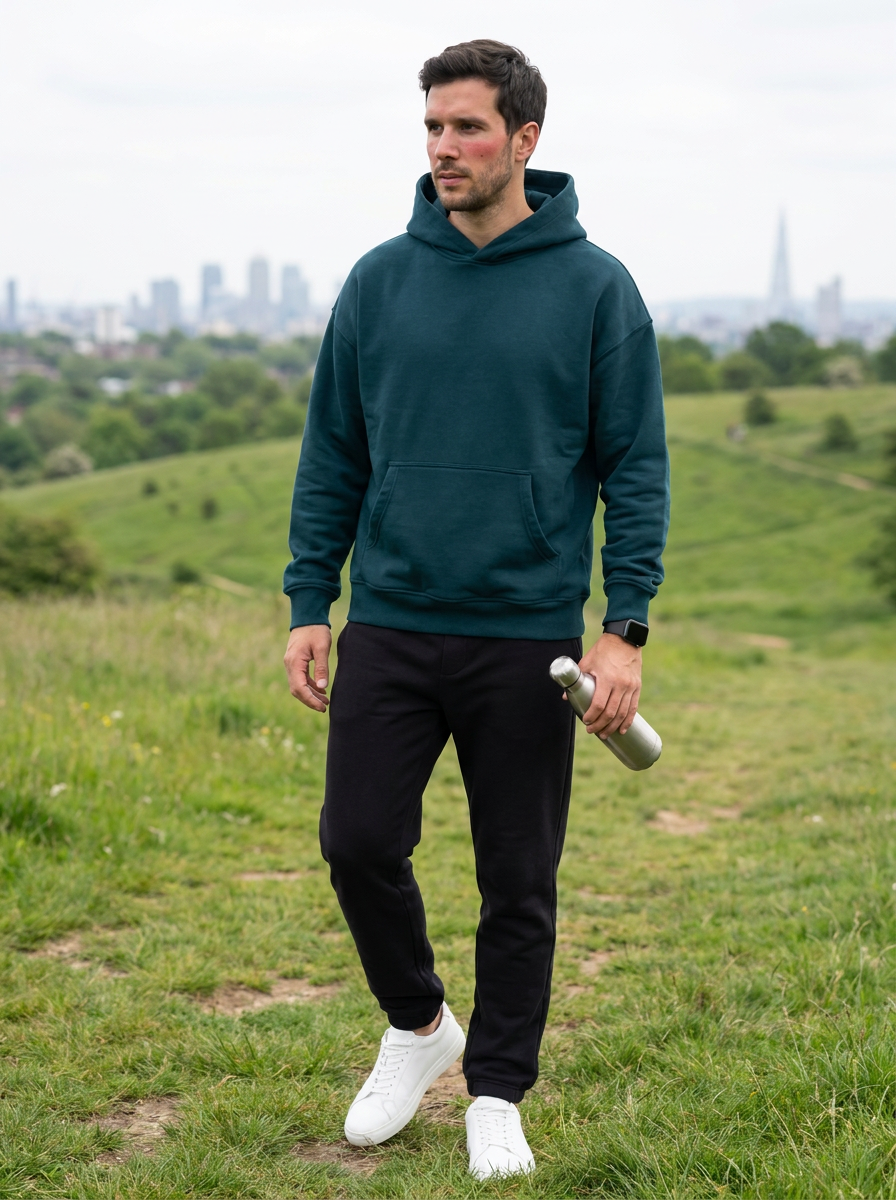 Men's Aventus Fleece Pullover Hoodie | Blackstone London