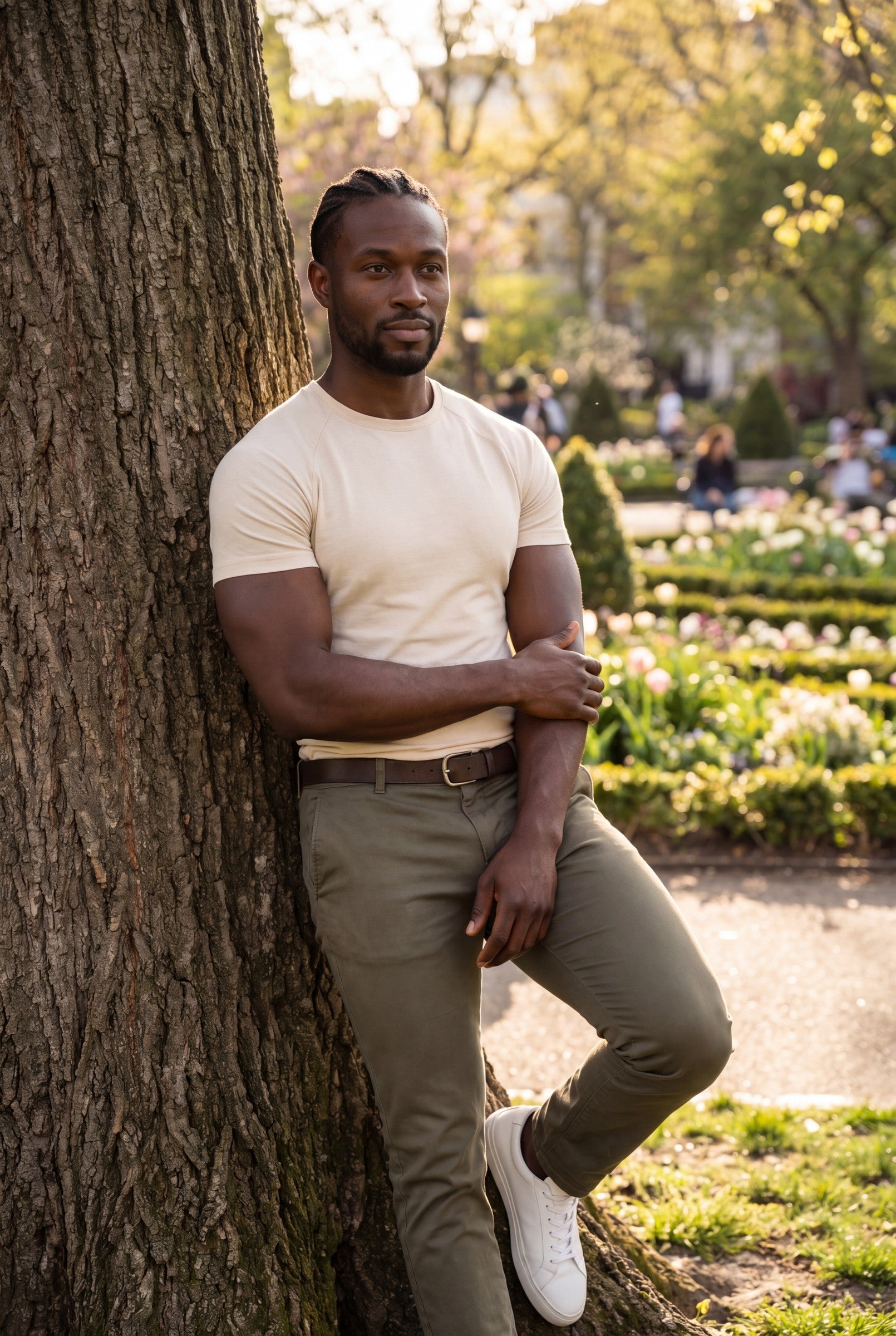 Men's Mercerised Cotton Crewneck T-Shirt | Blackstone London