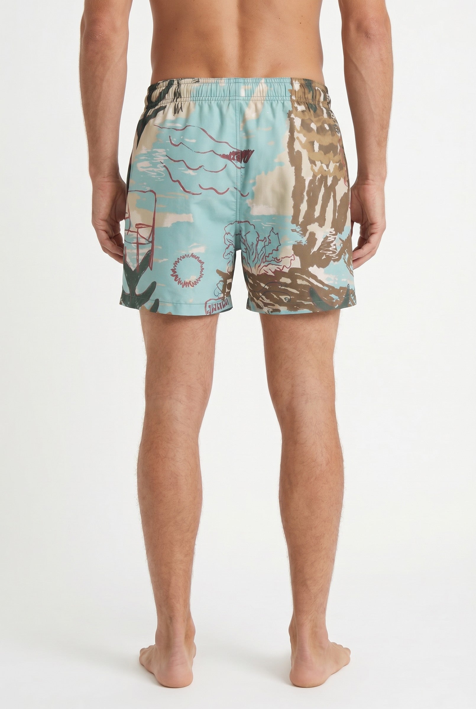 Men's Aqua Camo Swim Shorts | Blackstone London