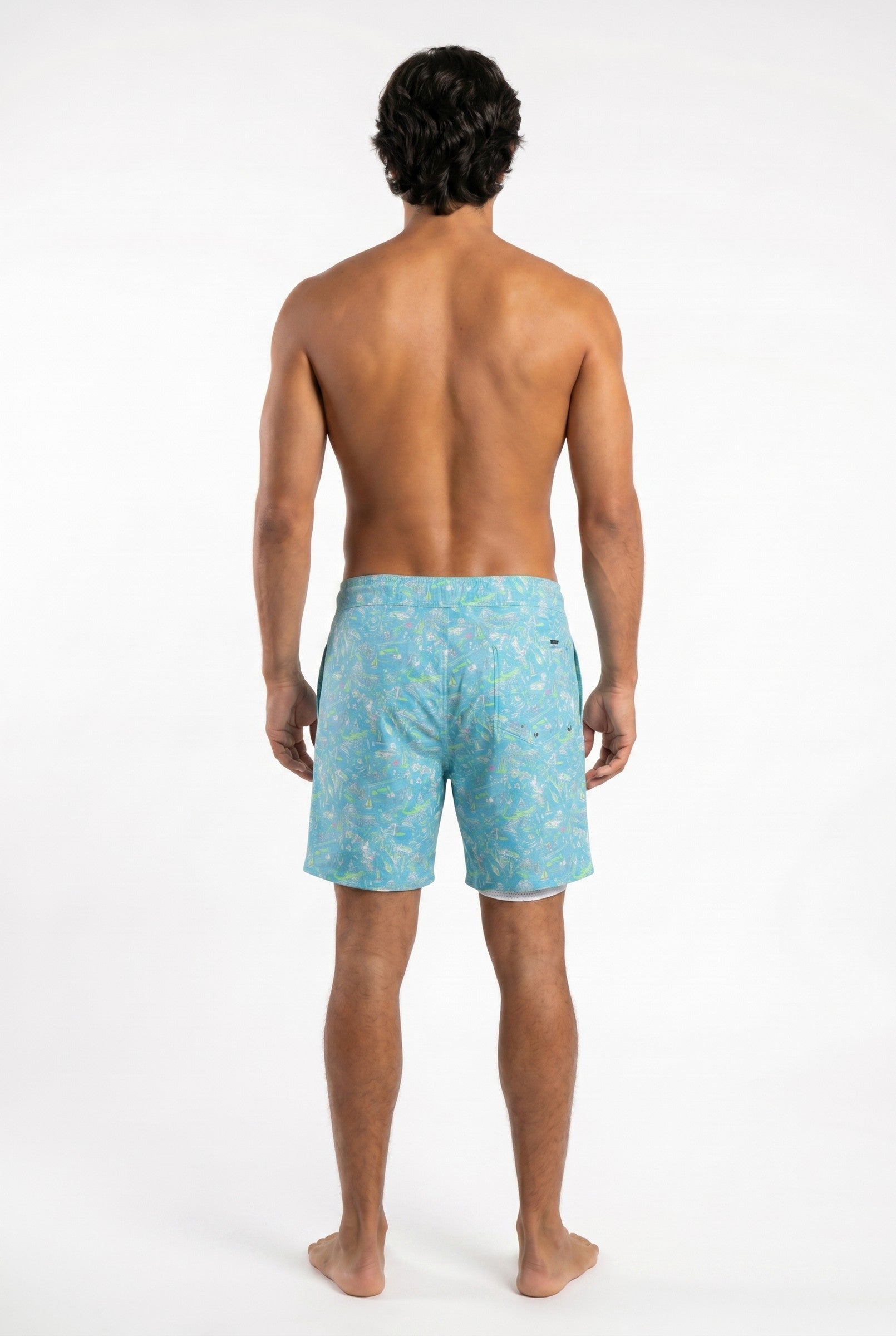 Men's Tropical Print Board Shorts | Blackstone London