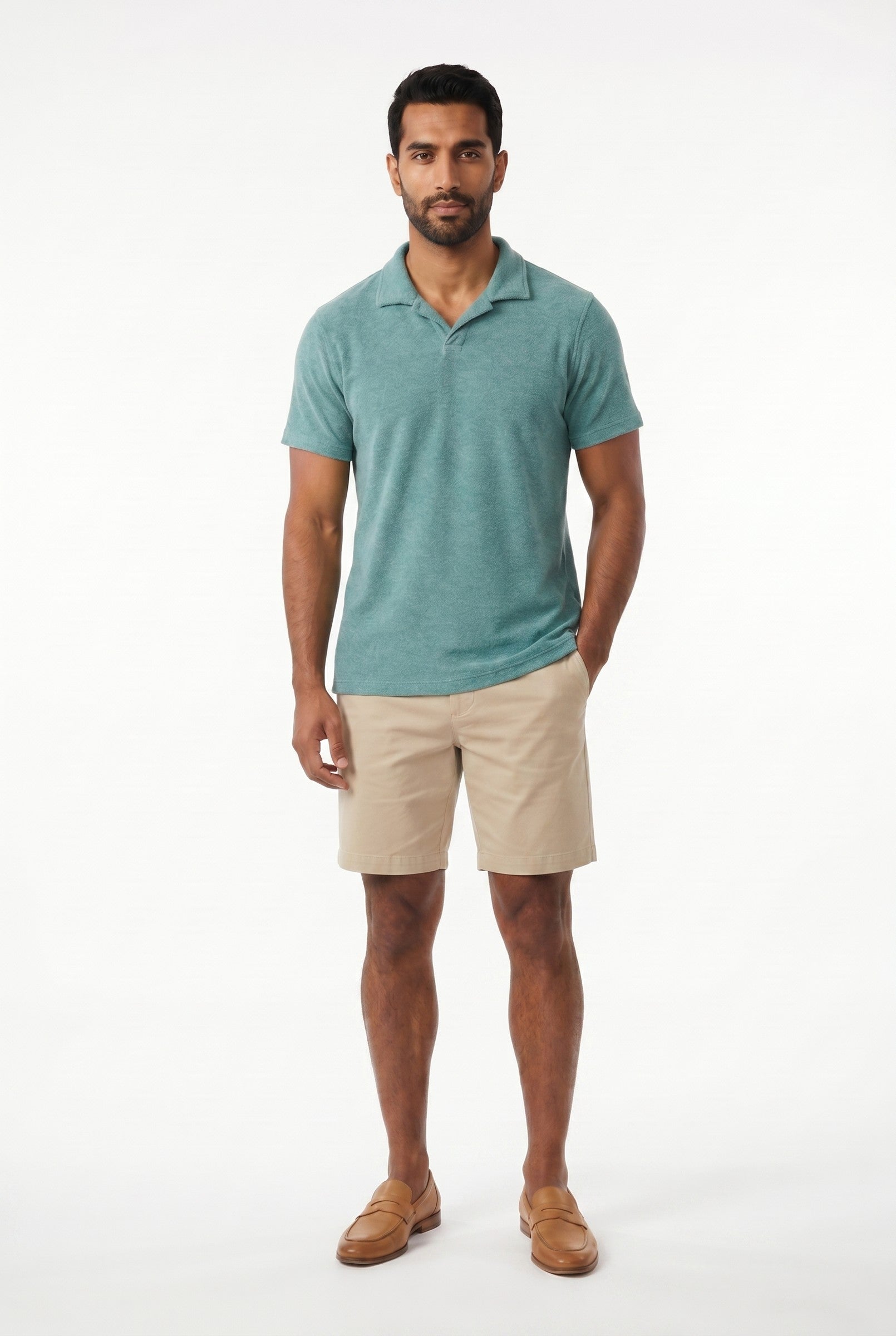 Men's Heather Knit Polo | Blackstone London