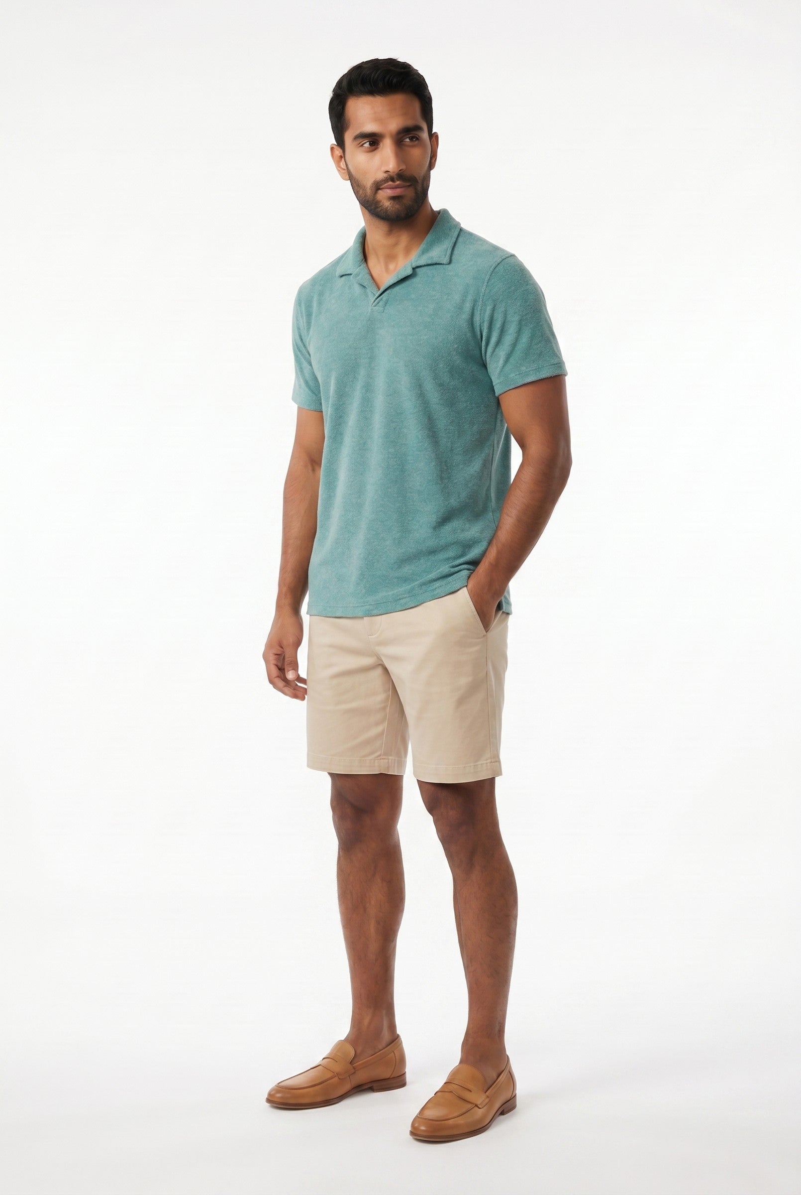 Men's Heather Knit Polo | Blackstone London