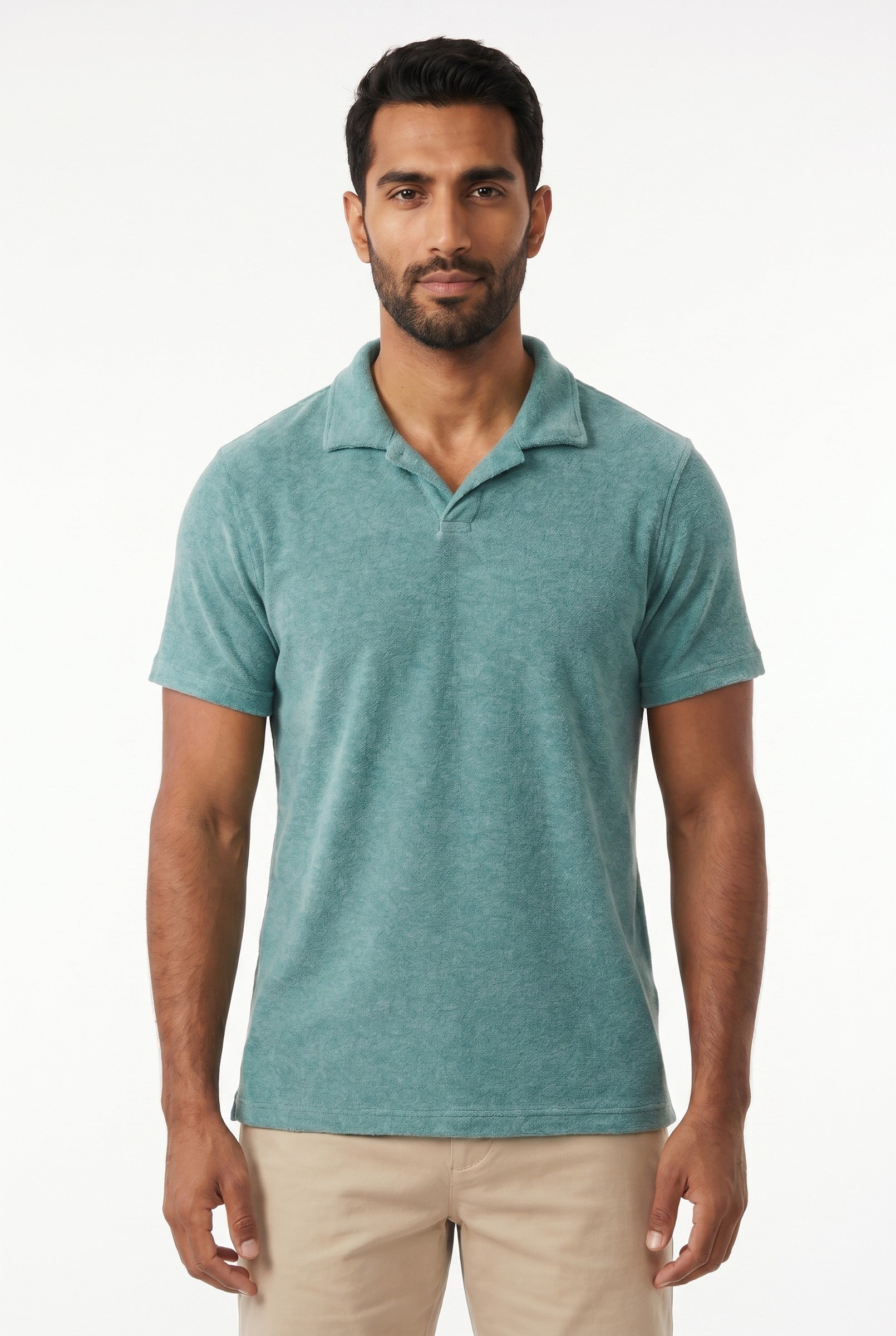 Men's Heather Knit Polo | Blackstone London