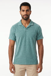 Men's Heather Knit Polo | Blackstone London
