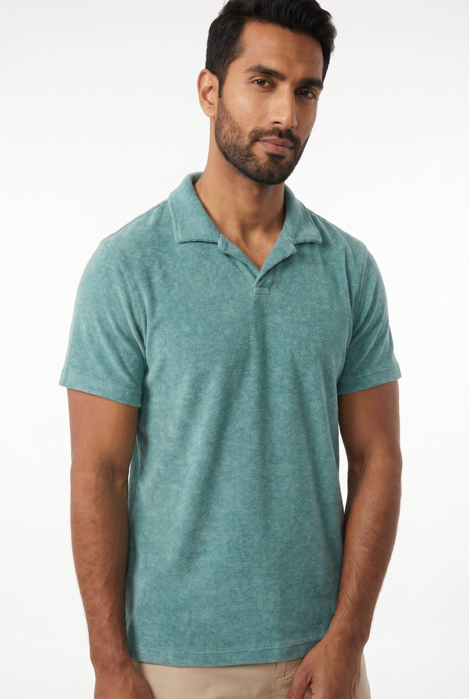 Men's Heather Knit Polo | Blackstone London
