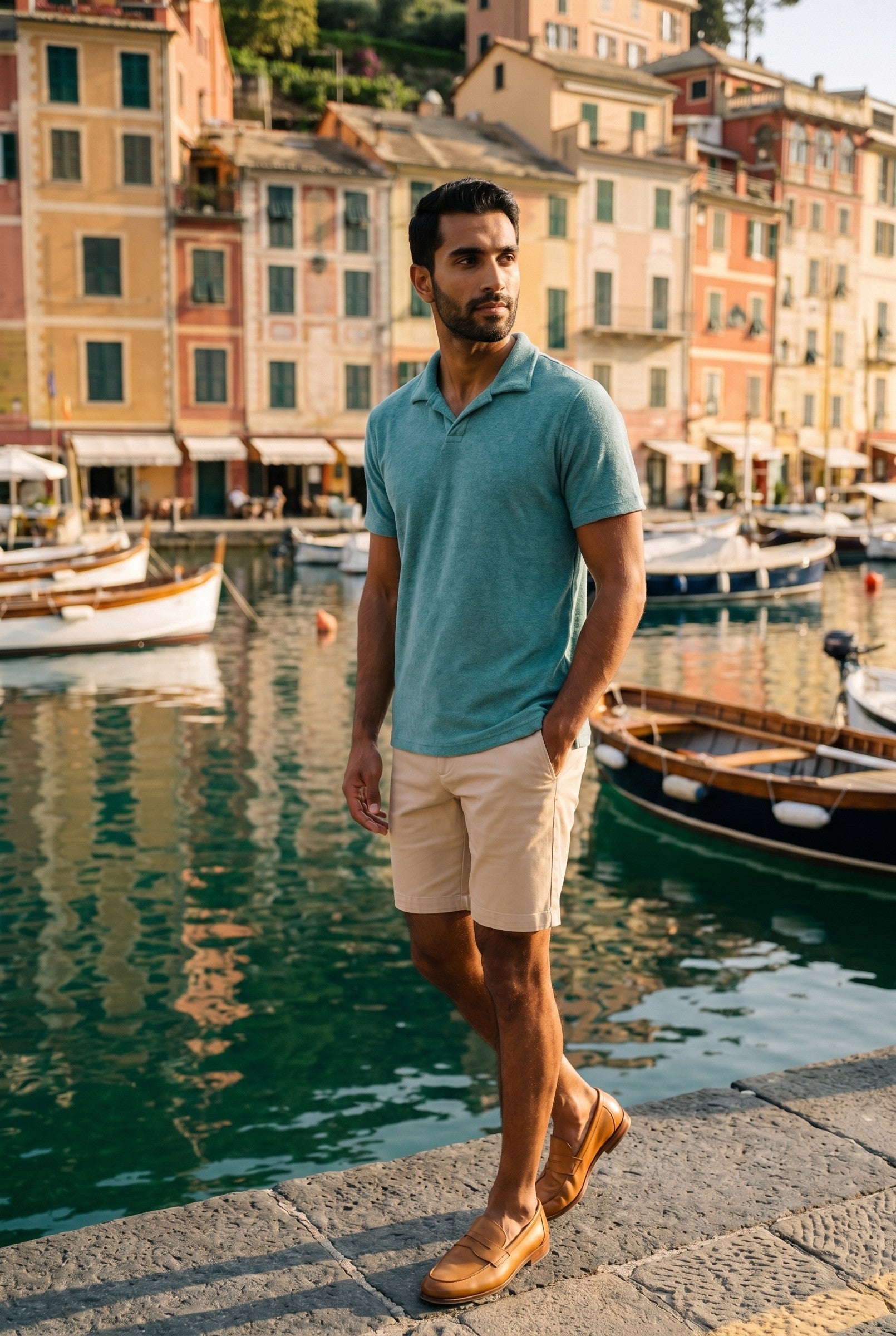 Men's Heather Knit Polo | Blackstone London