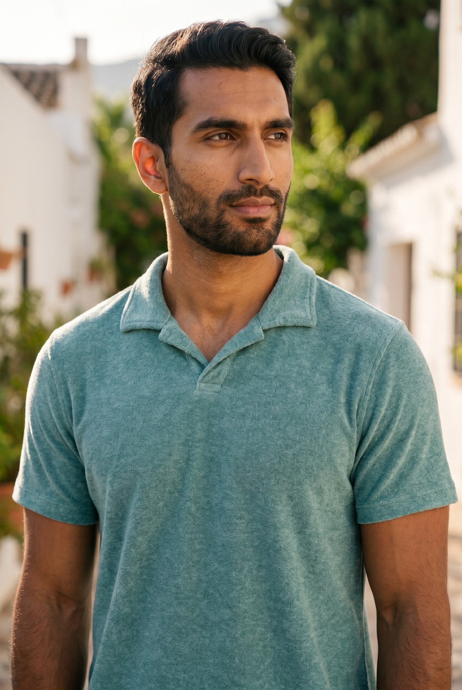 Men's Heather Knit Polo | Blackstone London