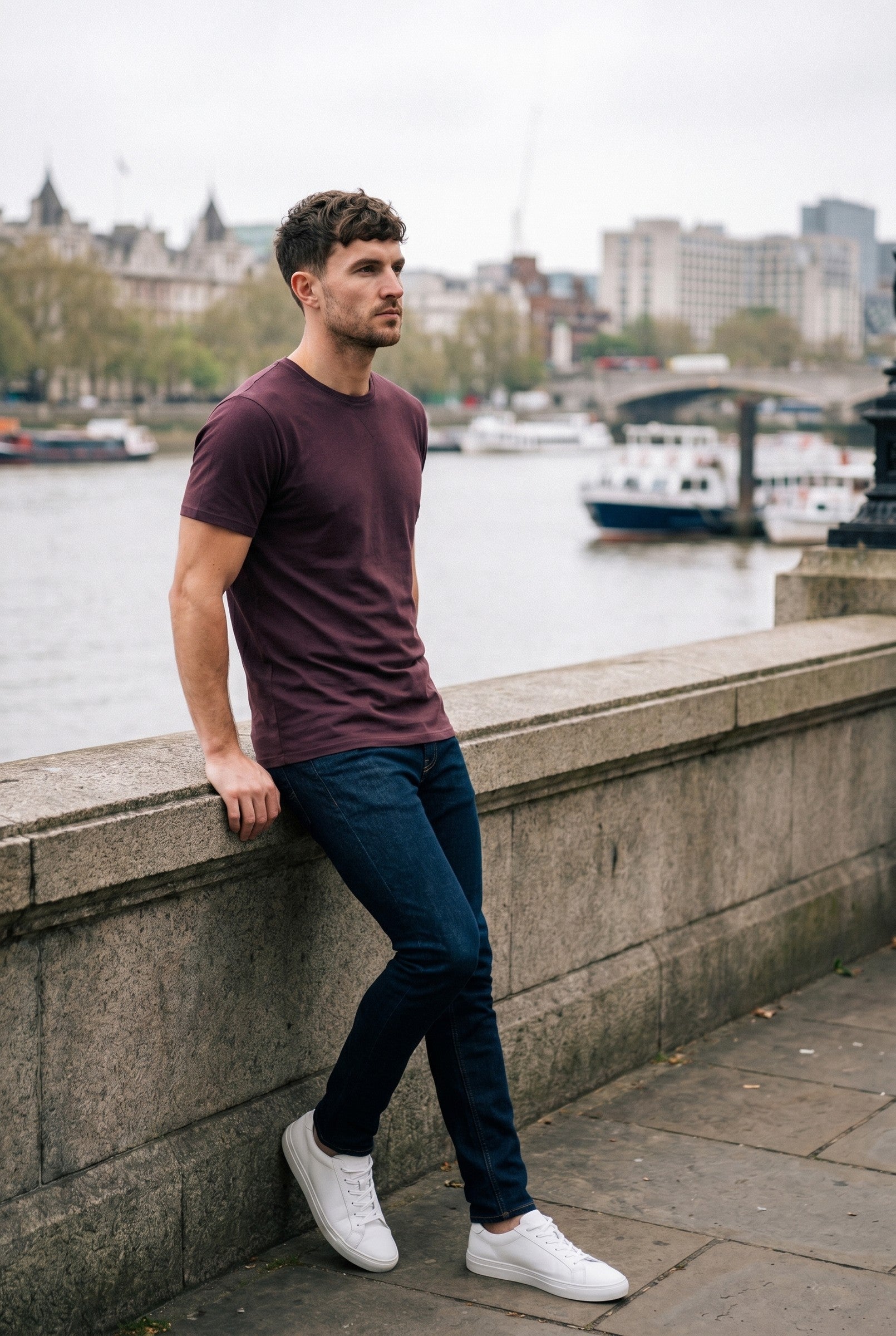 Men's Crew Neck Cotton Tee | Blackstone London