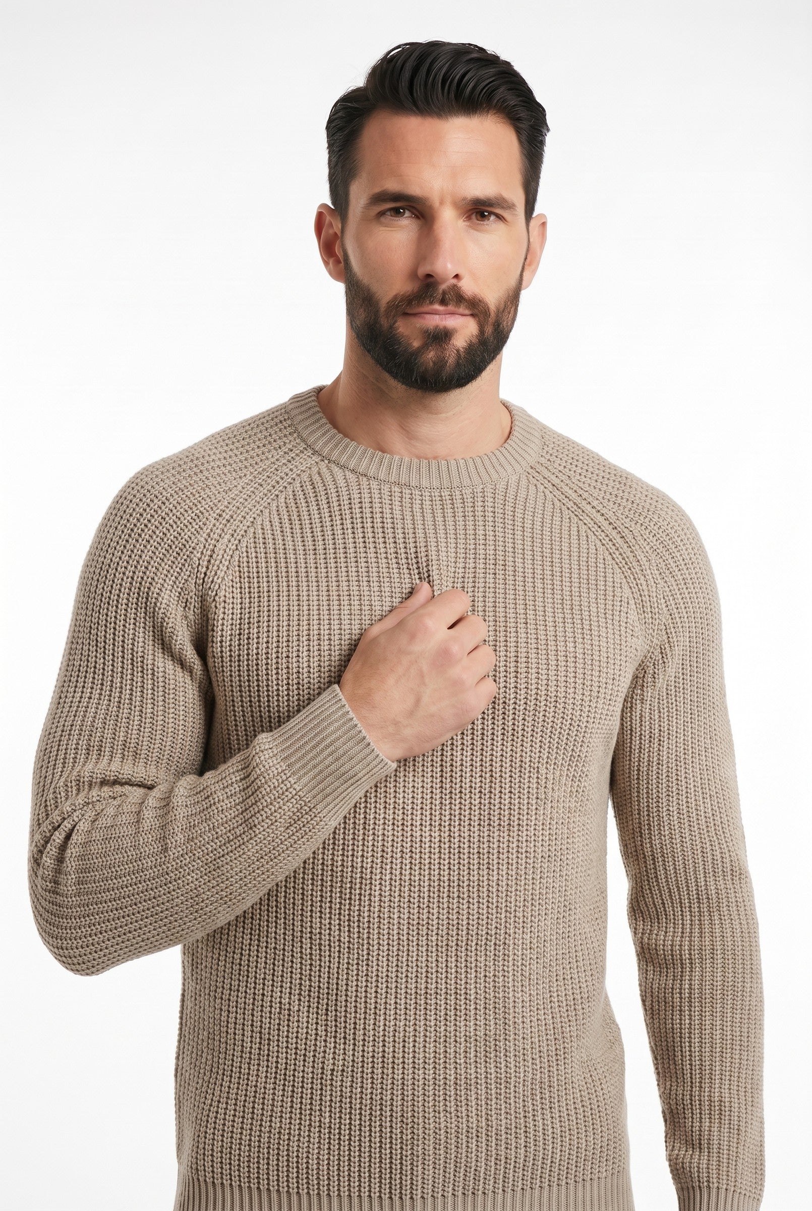 Men's 100% Cotton Fisherman Knit Jumper | Blackstone London