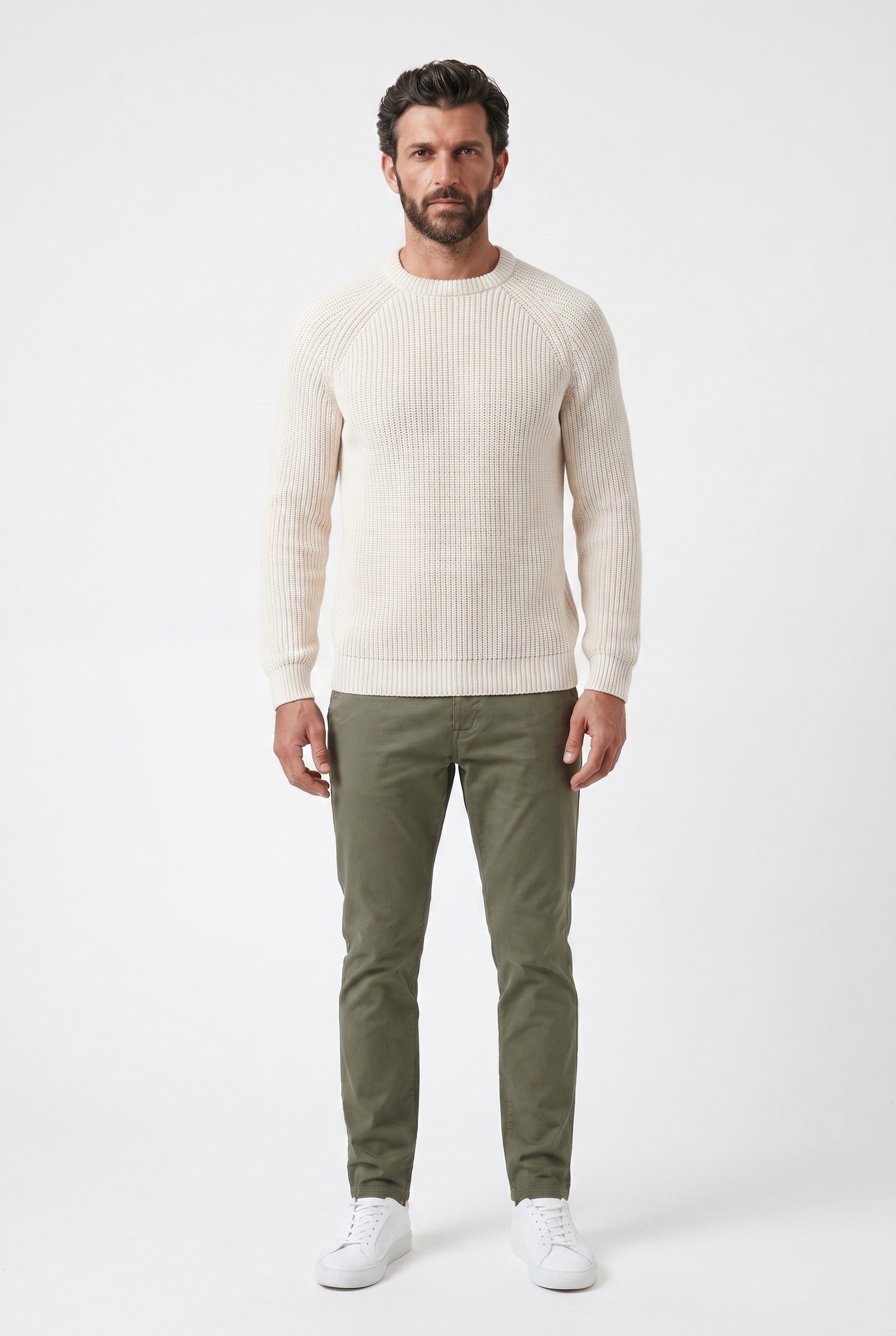Men's 100% Cotton Fisherman Knit Jumper | Blackstone London