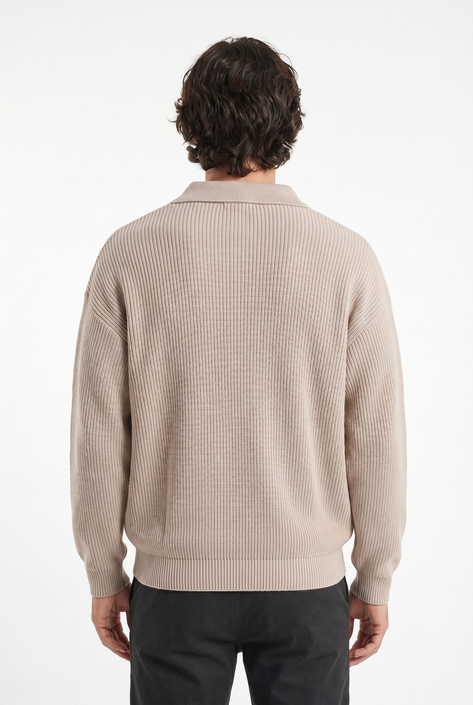 Men's Acid Washed Half-Zip Knit Pullover | Blackstone London