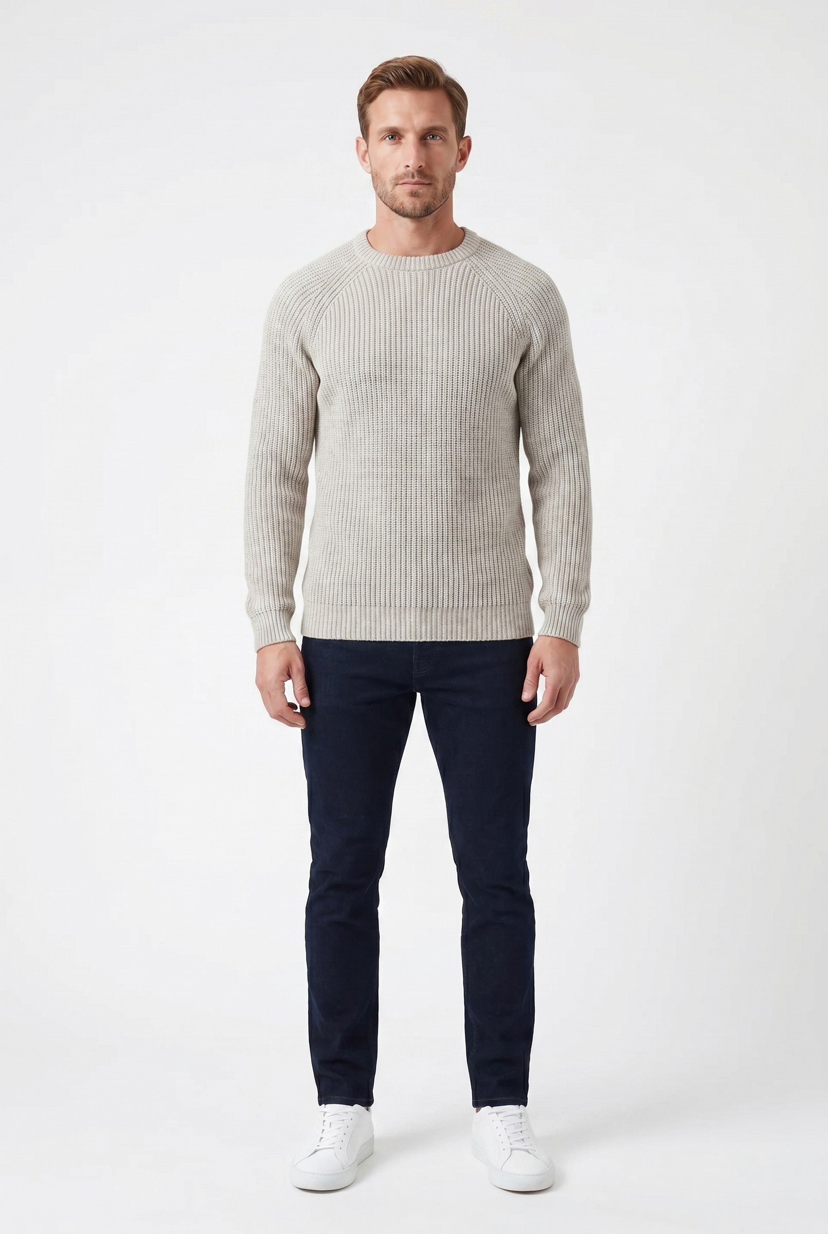 Men's 100% Cotton Fisherman Knit Jumper | Blackstone London