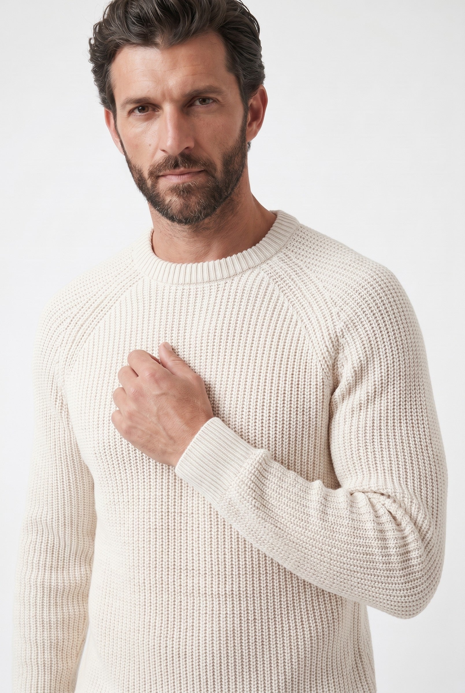 Men's 100% Cotton Fisherman Knit Jumper | Blackstone London