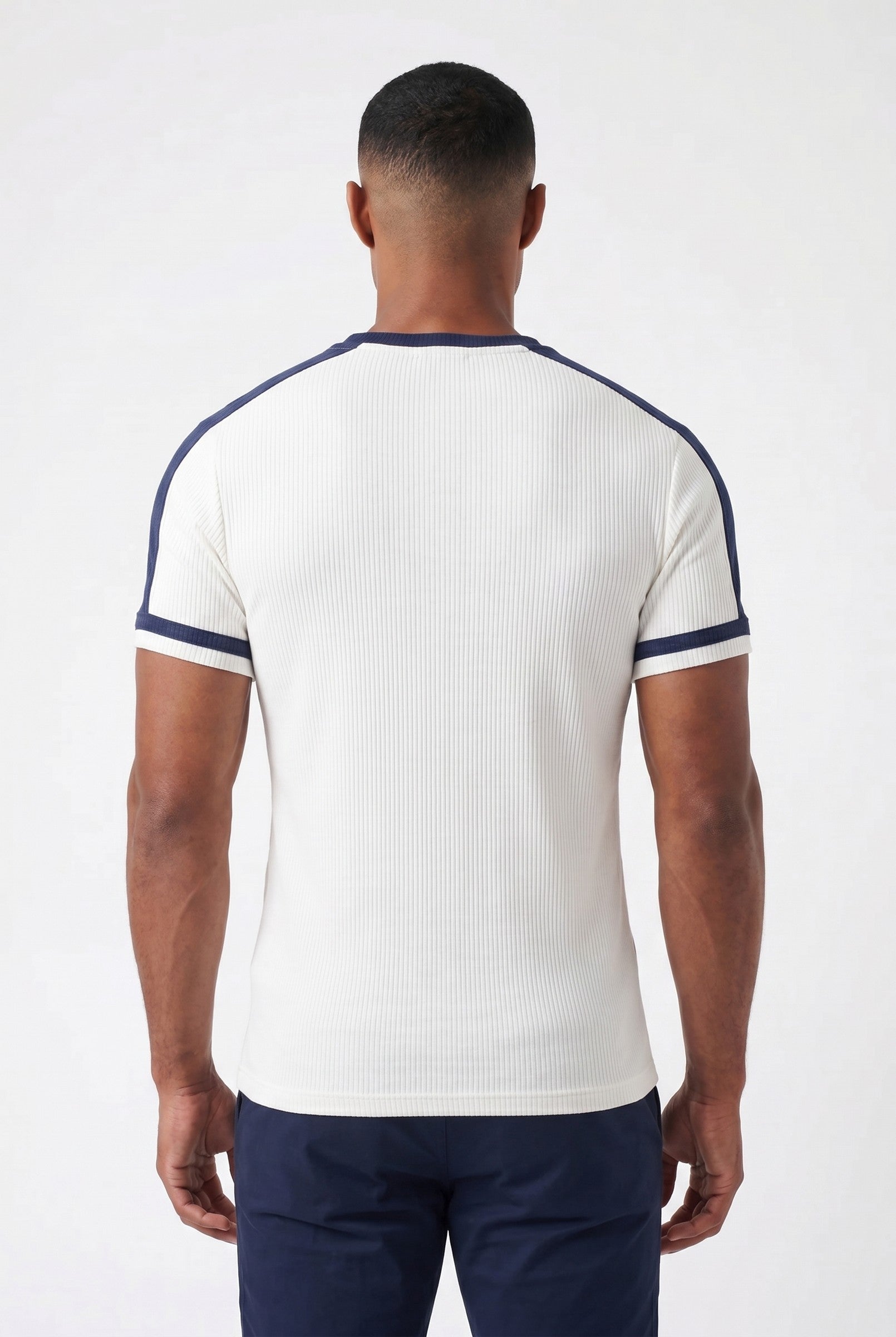 Men's Textured Colour Blocked T-Shirt | Blackstone London