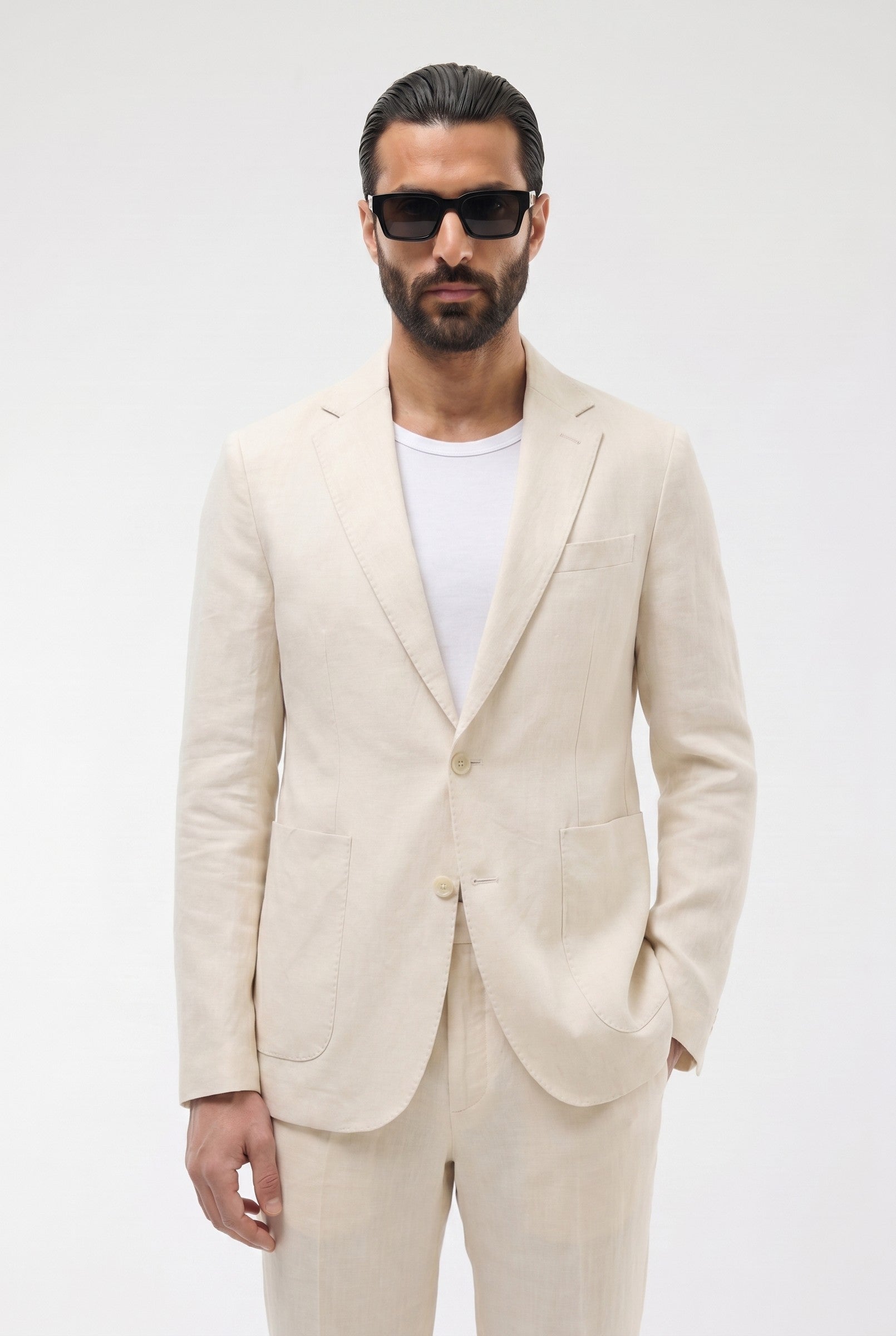 Men's Linen Tailored Blazer | Blackstone London