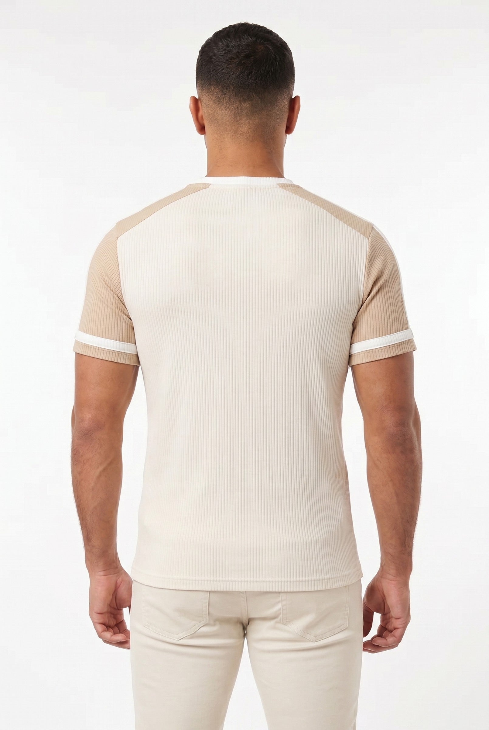 Men's Textured Colour Blocked T-Shirt | Blackstone London