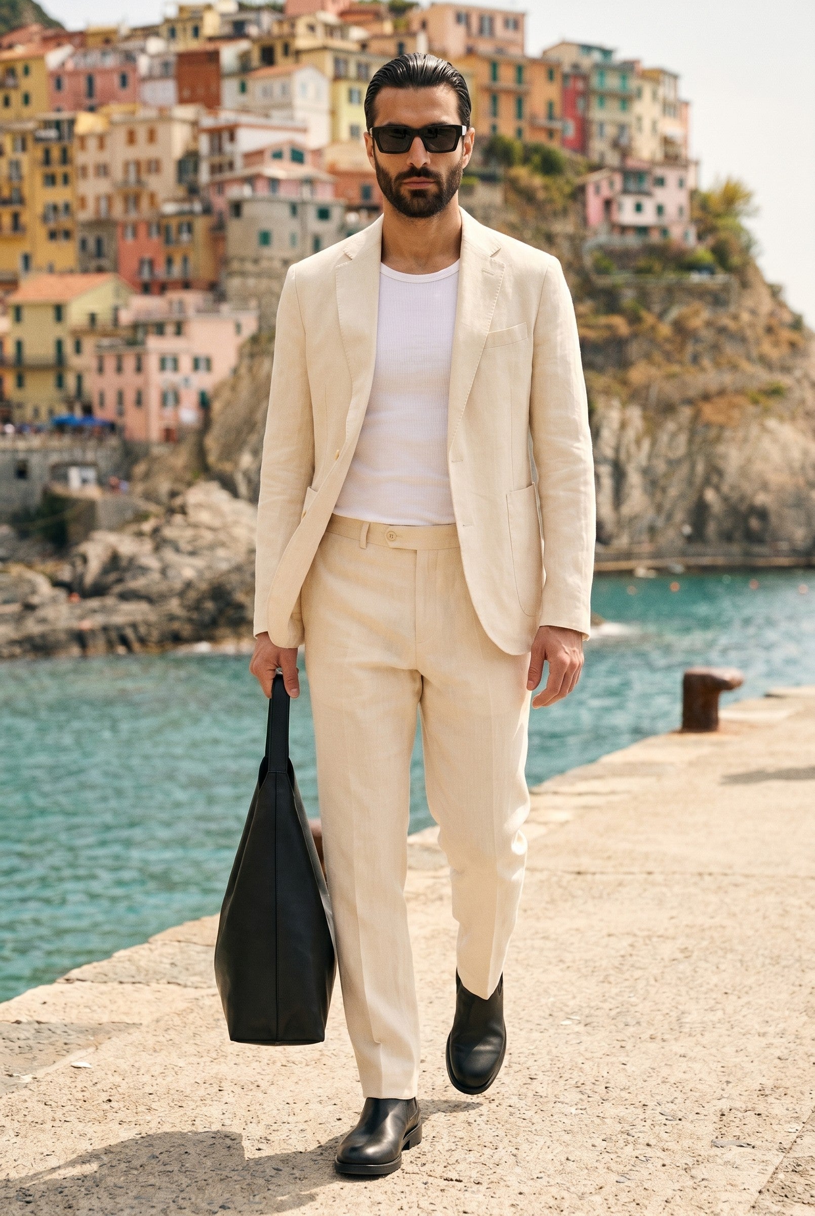 Men's Linen Tailored Blazer | Blackstone London