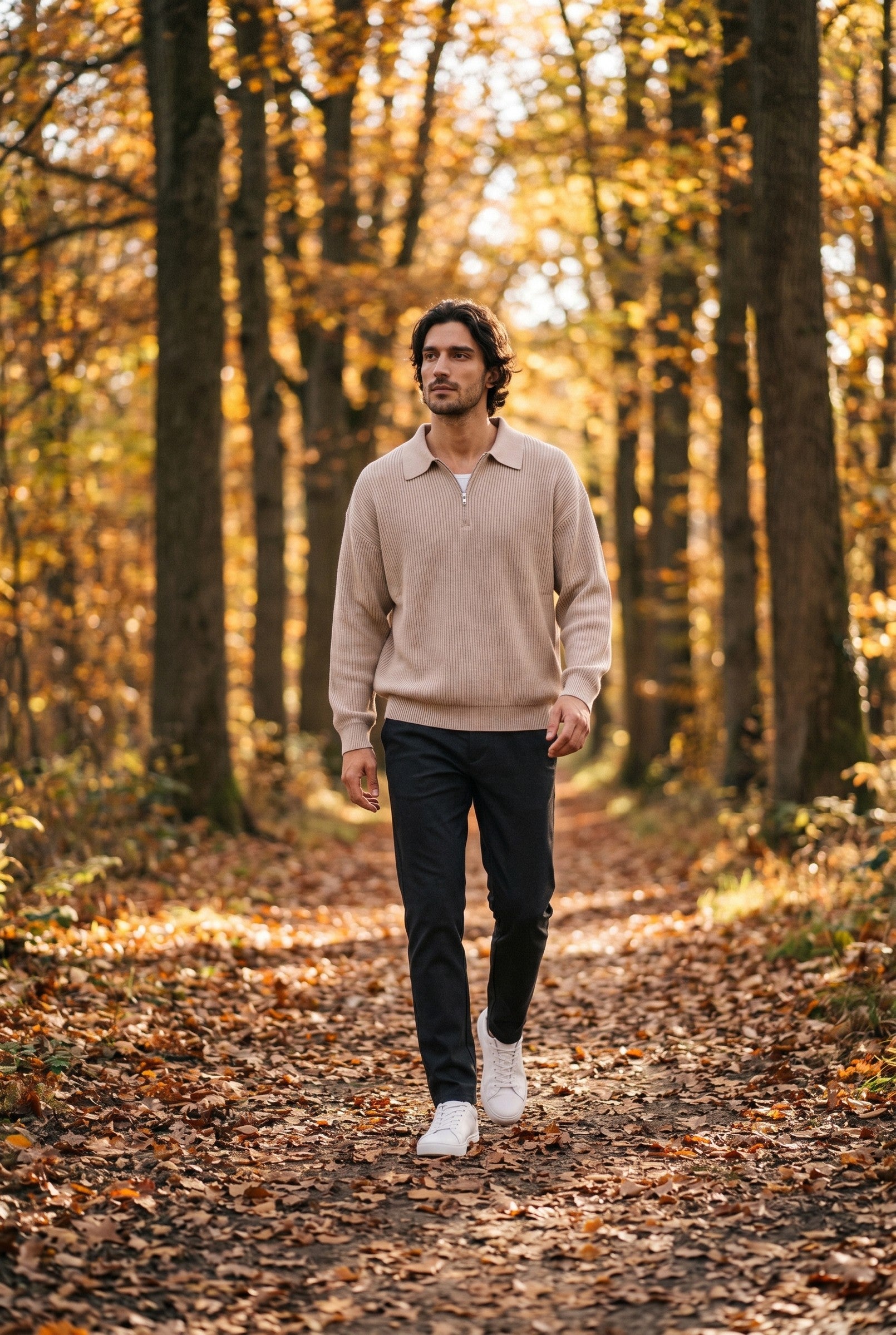 Men's Acid Washed Half-Zip Knit Pullover | Blackstone London